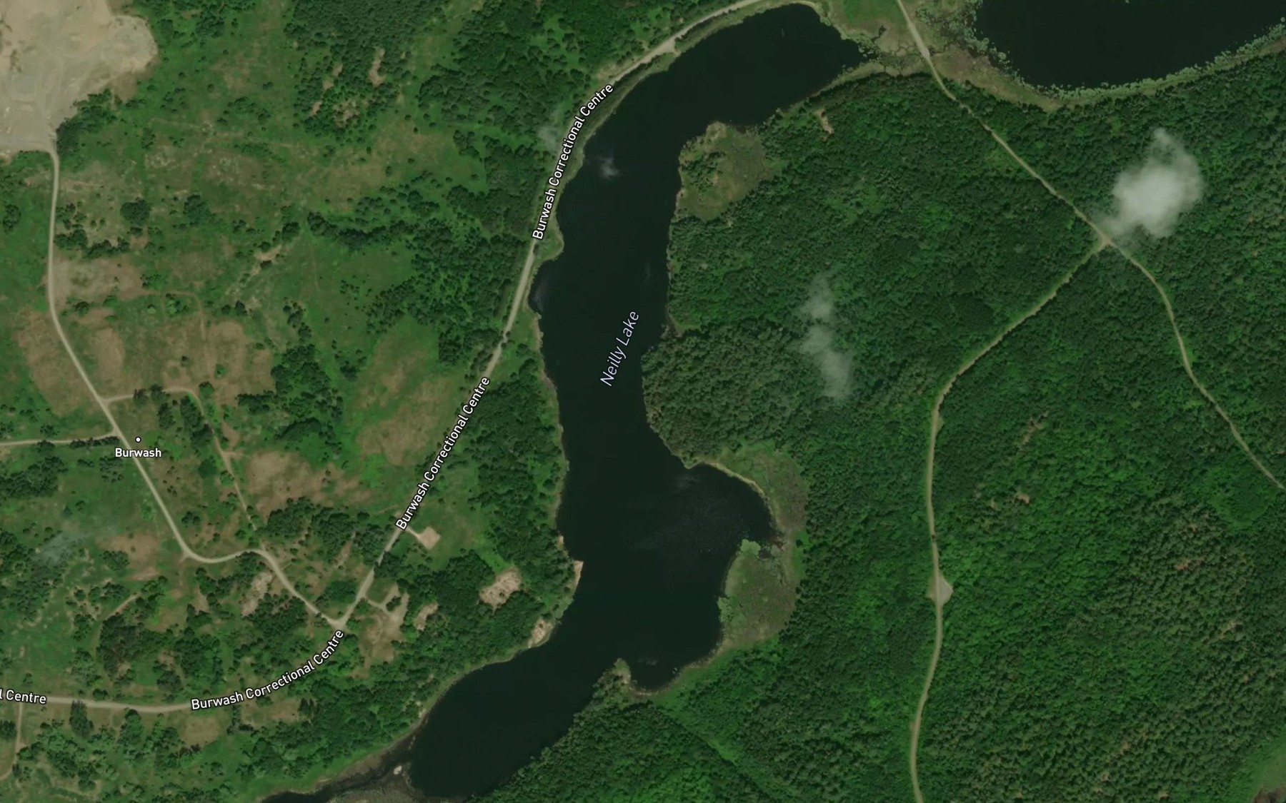 Satellite map of the Neilly Lake