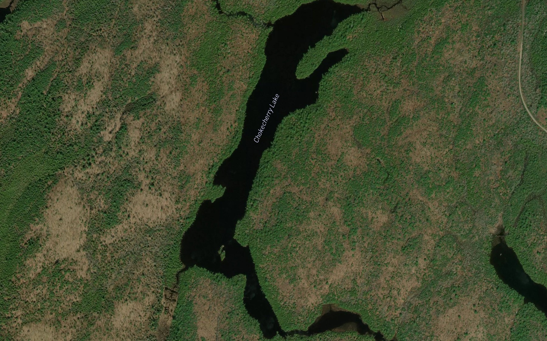 Satellite map of the Chokecherry Lake