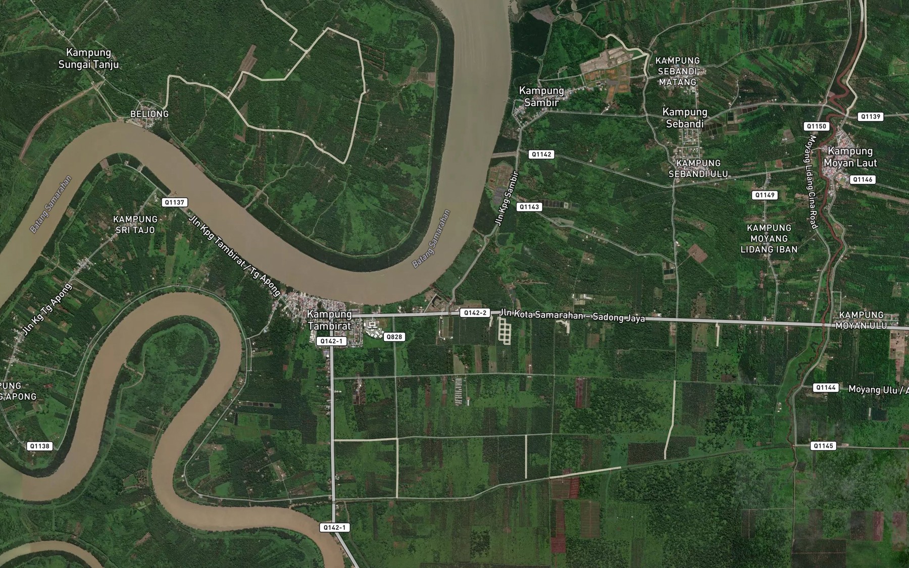Satellite map of the Sungai Subi