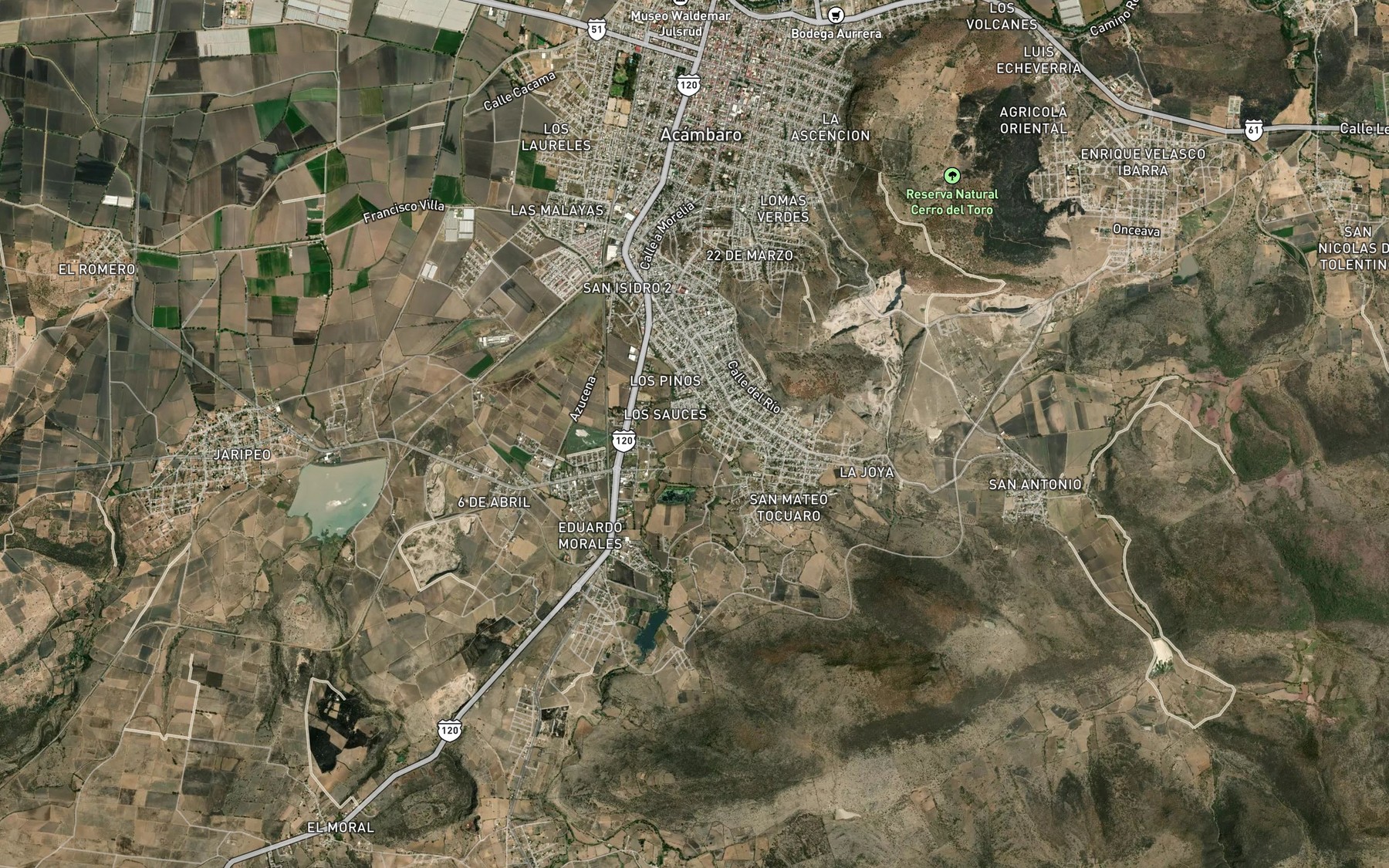 Satellite map of the La Toma