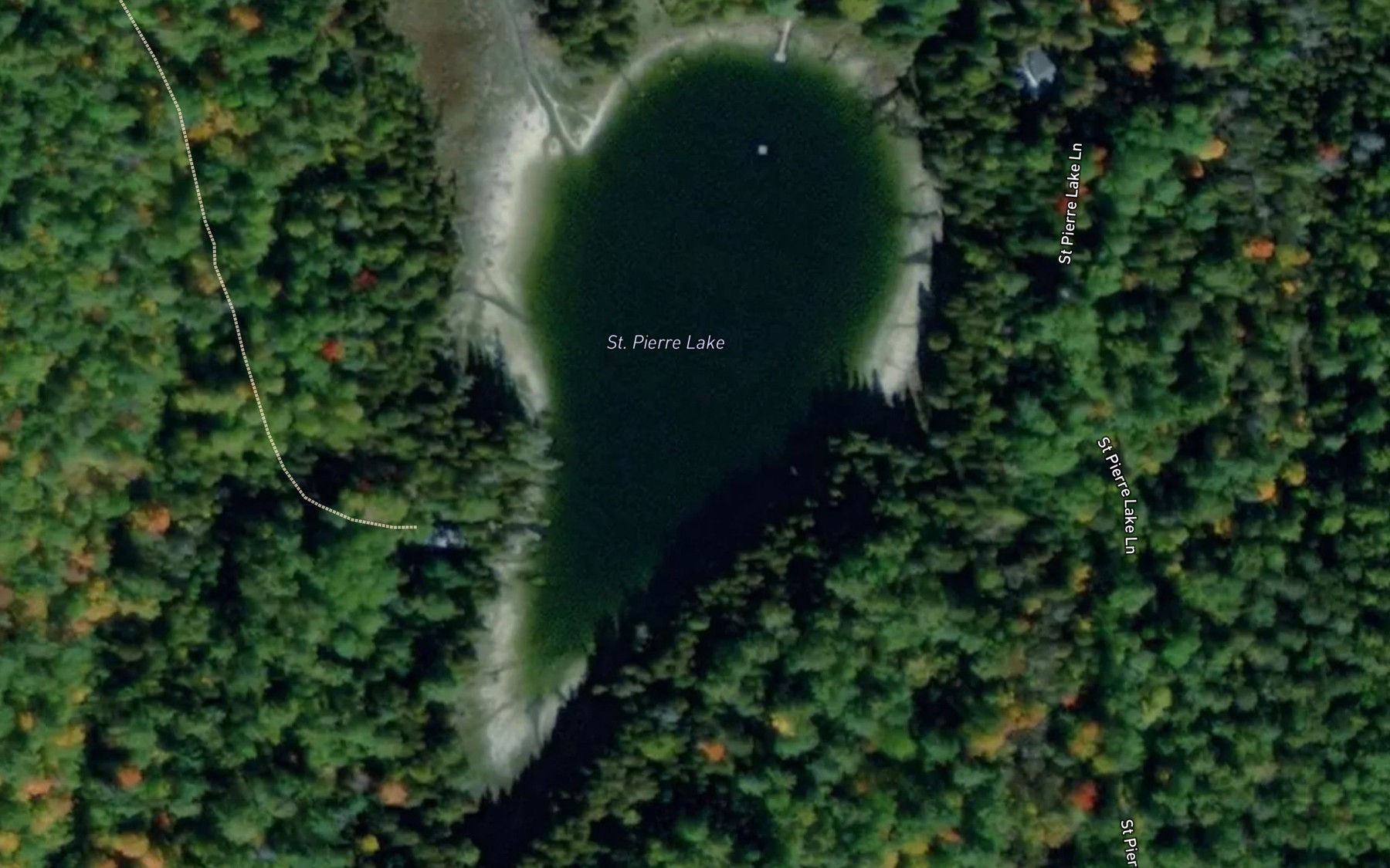 Satellite map of the St. Pierre Lake