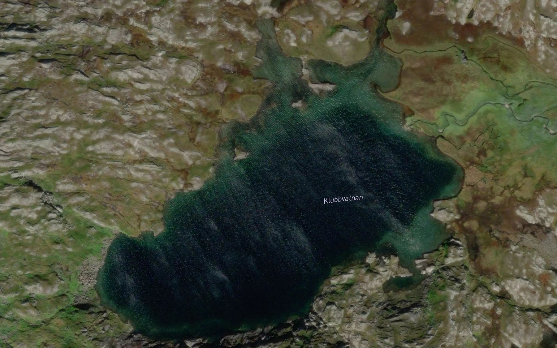 Satellite map of the Klubbvatnan