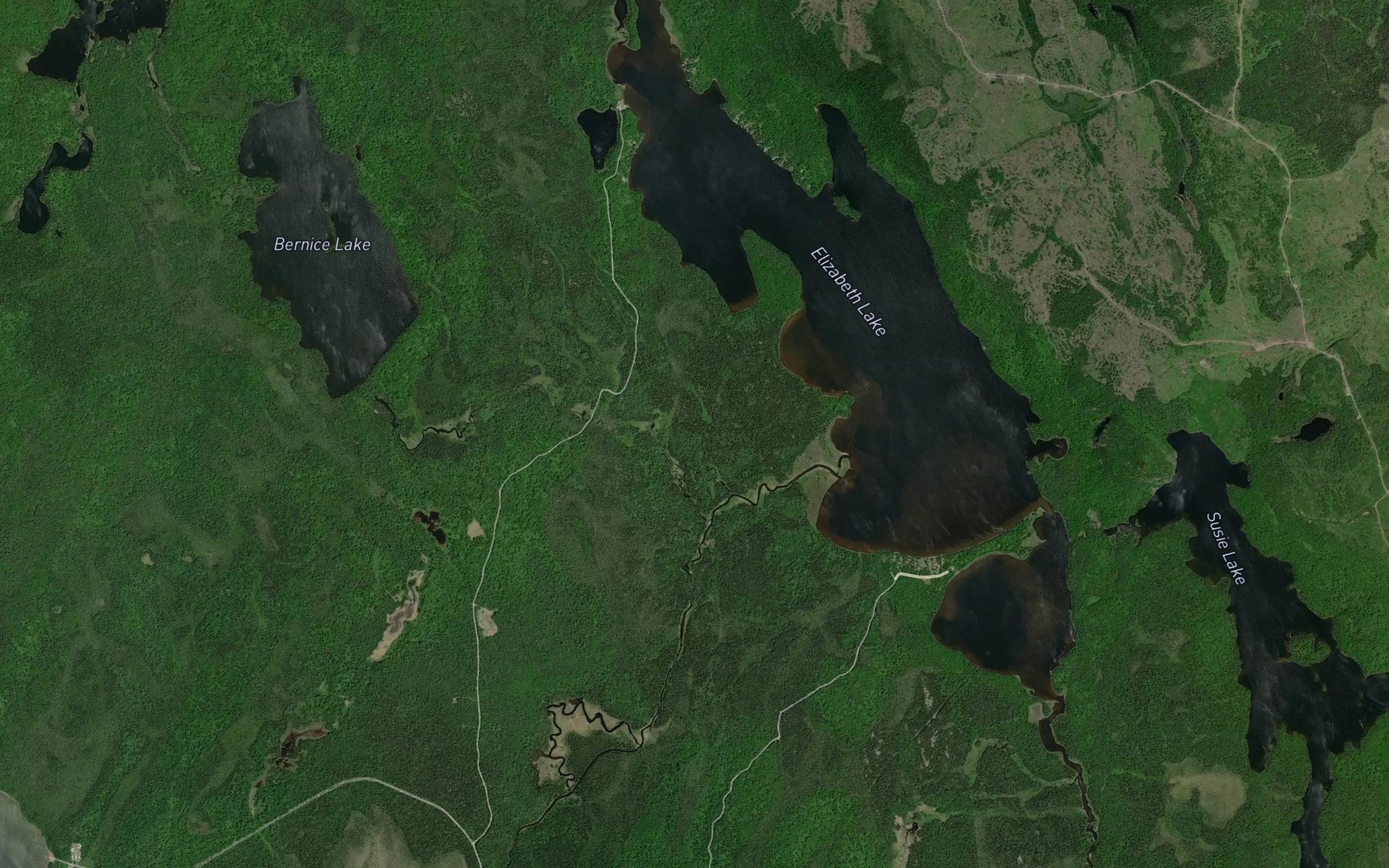 Satellite map of the Gelapa Creek
