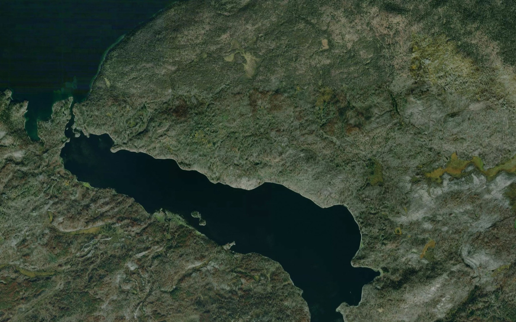 Satellite map of the Bryan Arm