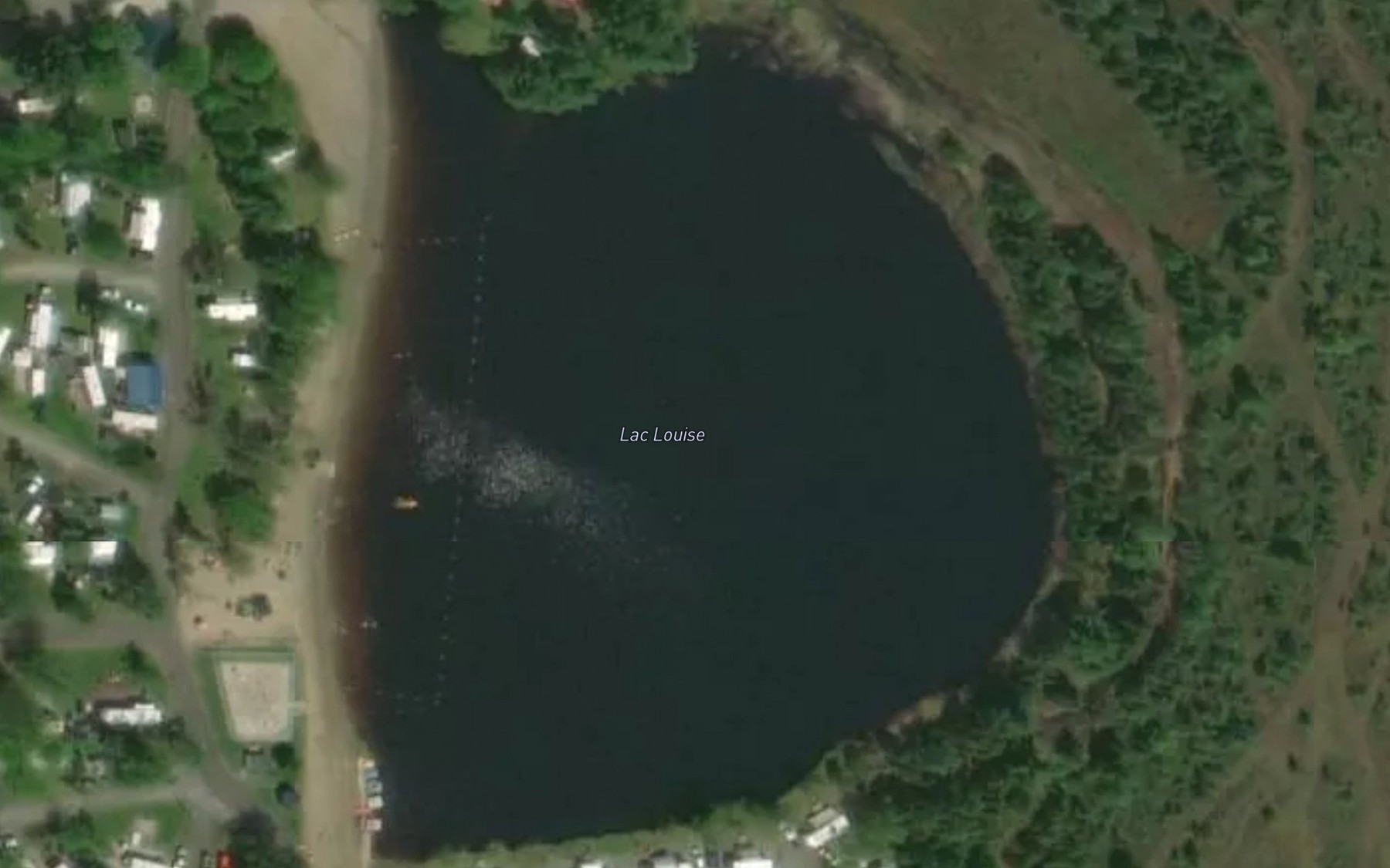 Satellite map of the Lac Louise