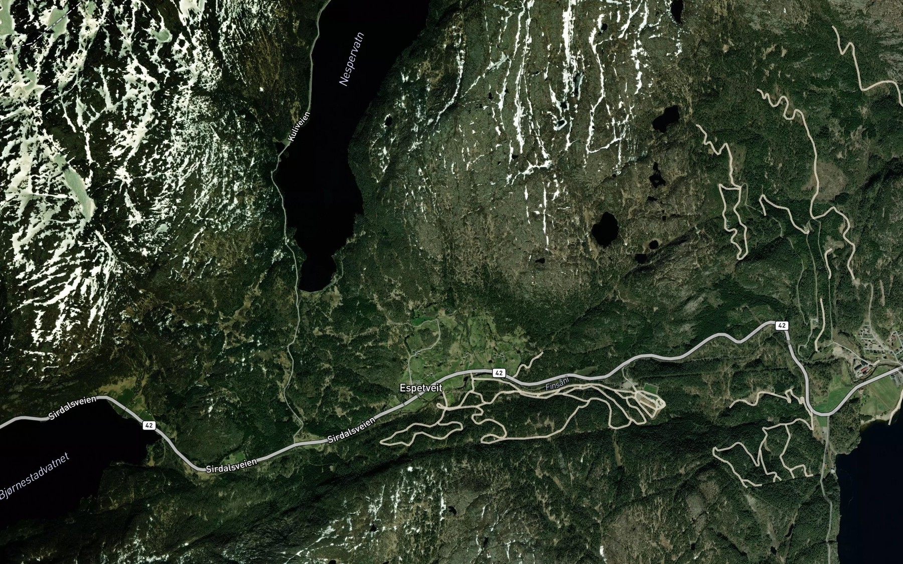 Satellite map of the Storebekk