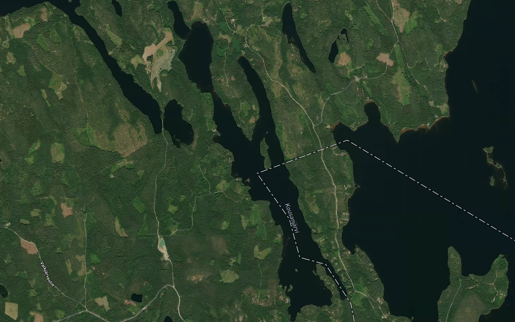 Satellite map of the Pehmianlahti