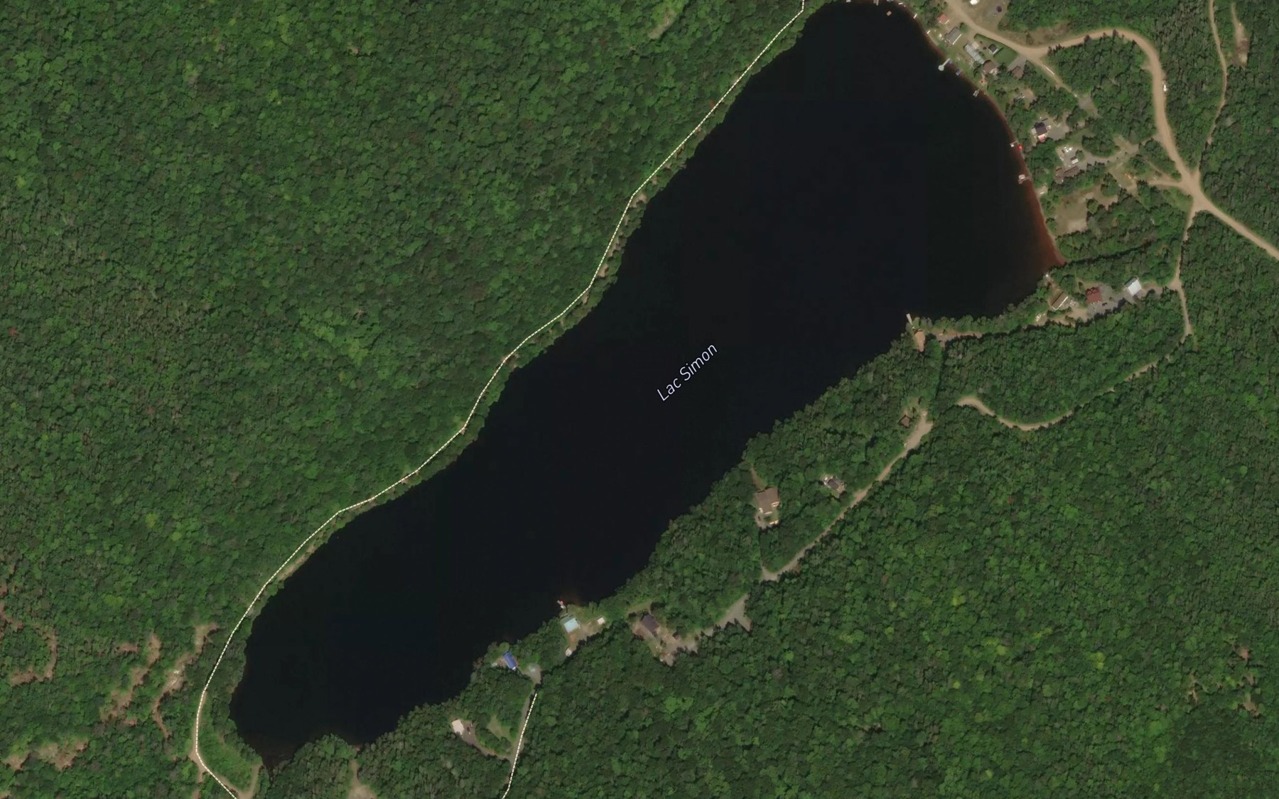 Satellite map of the Lac Simon