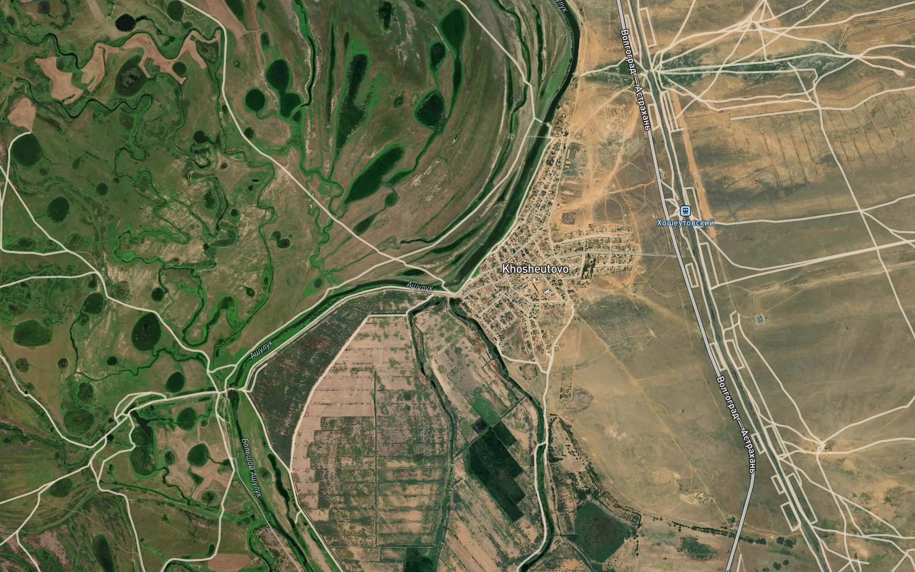 Satellite map of the Ashuluk