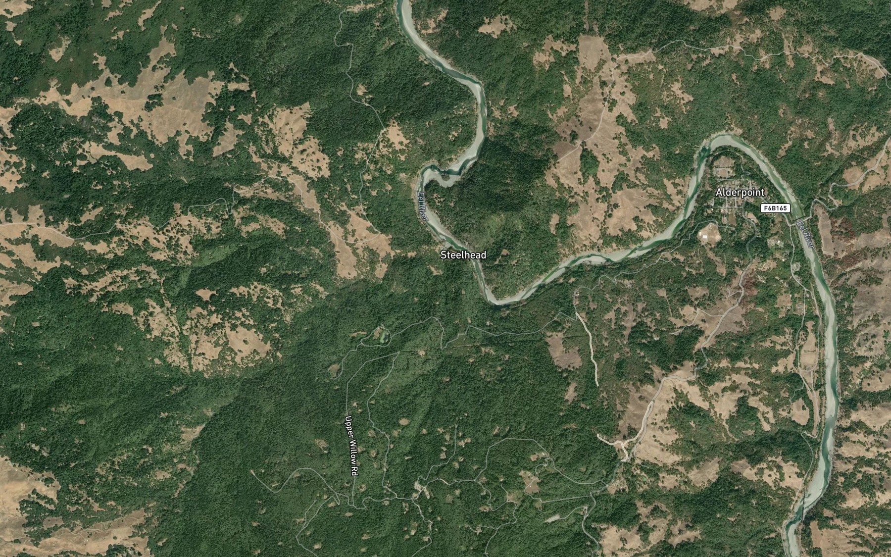 Satellite map of the Powers Creek