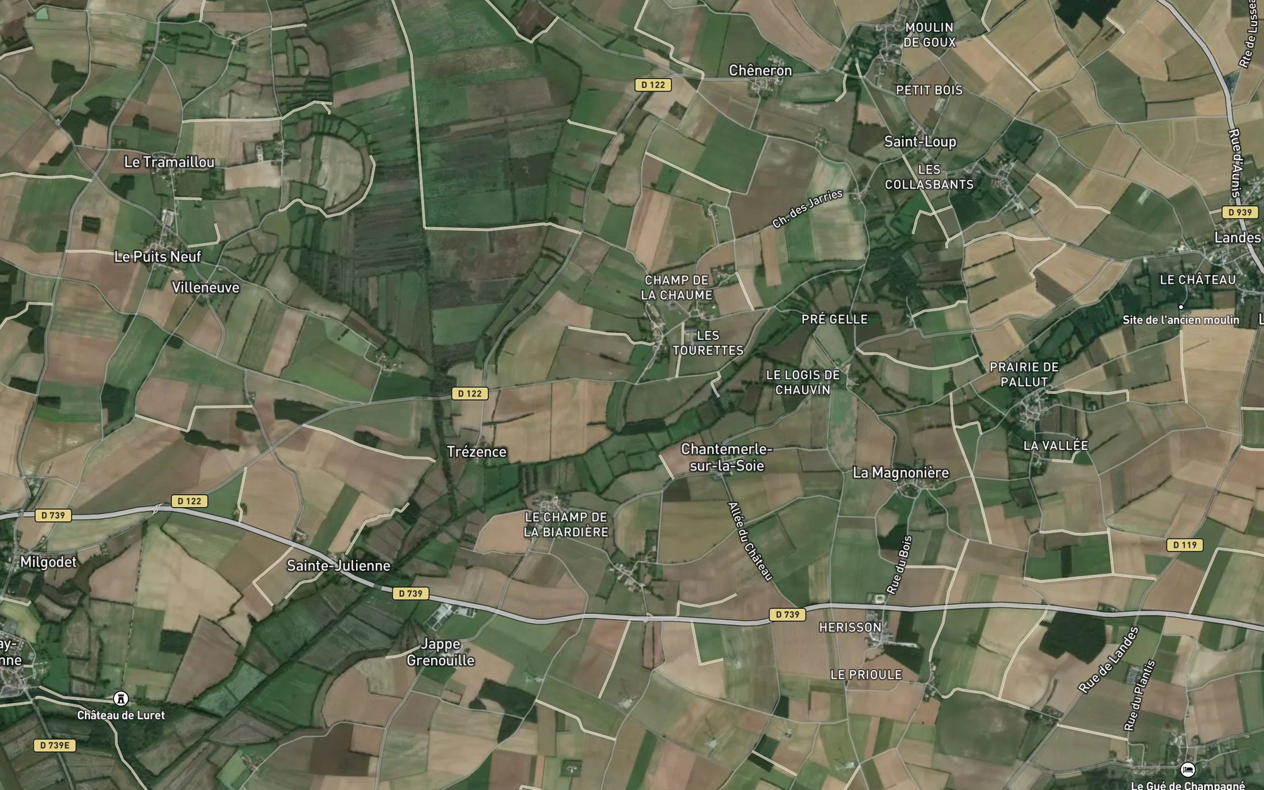 Satellite map of the Ruisseau la Soie