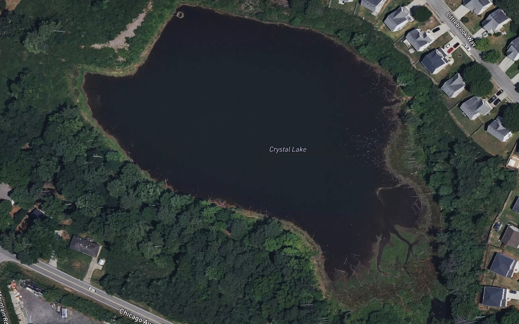 Satellite map of the Crystal Lake