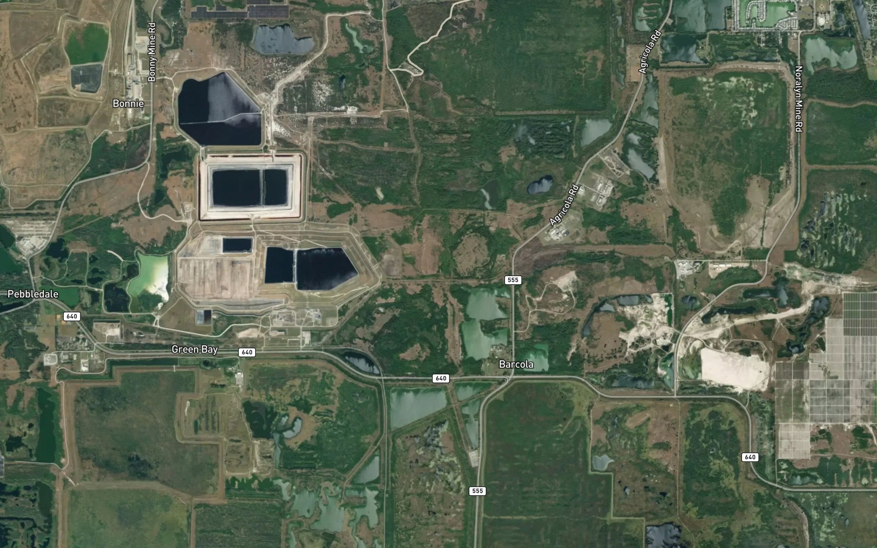 Satellite map of the Sweetwater Branch