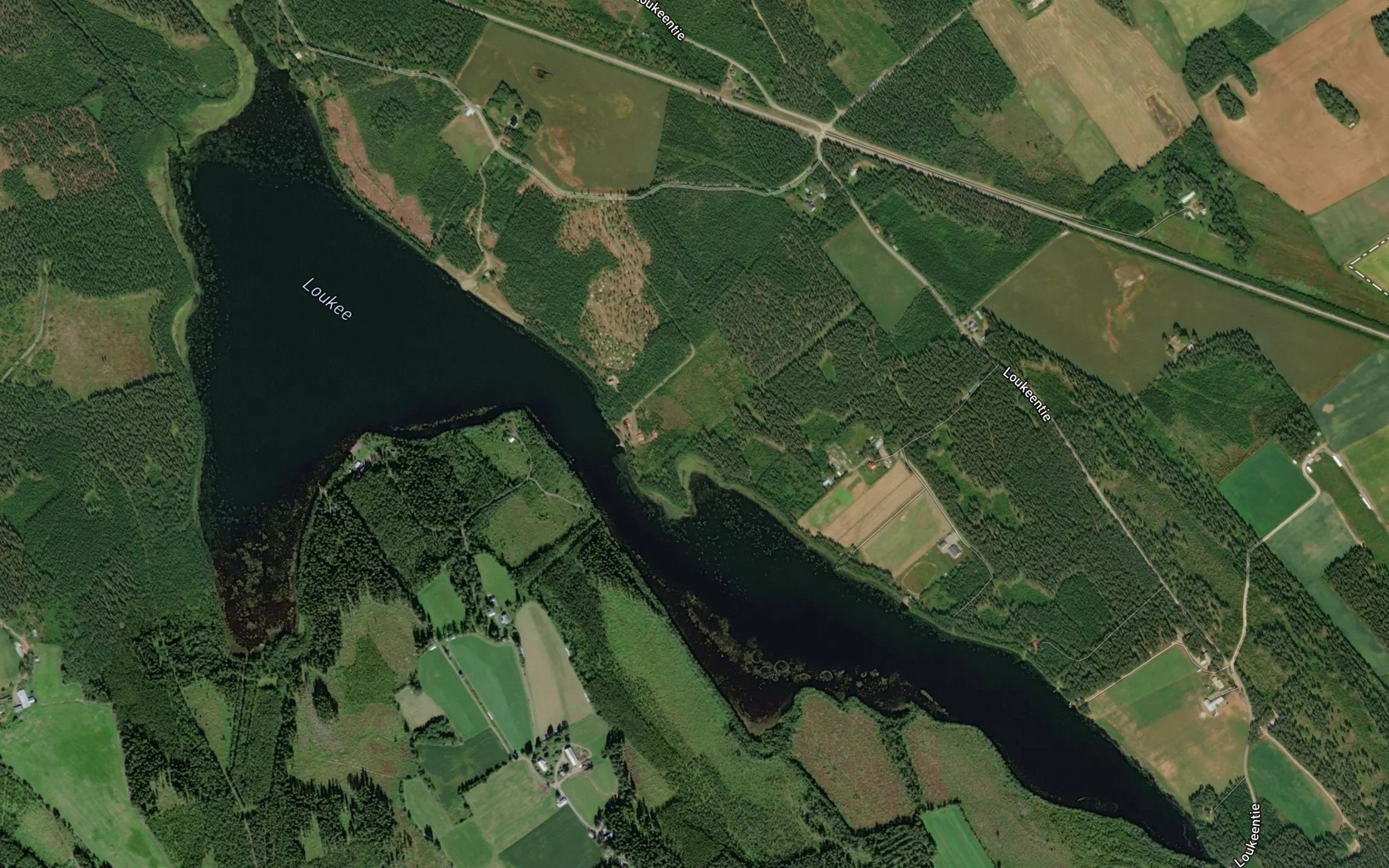 Satellite map of the Loukee