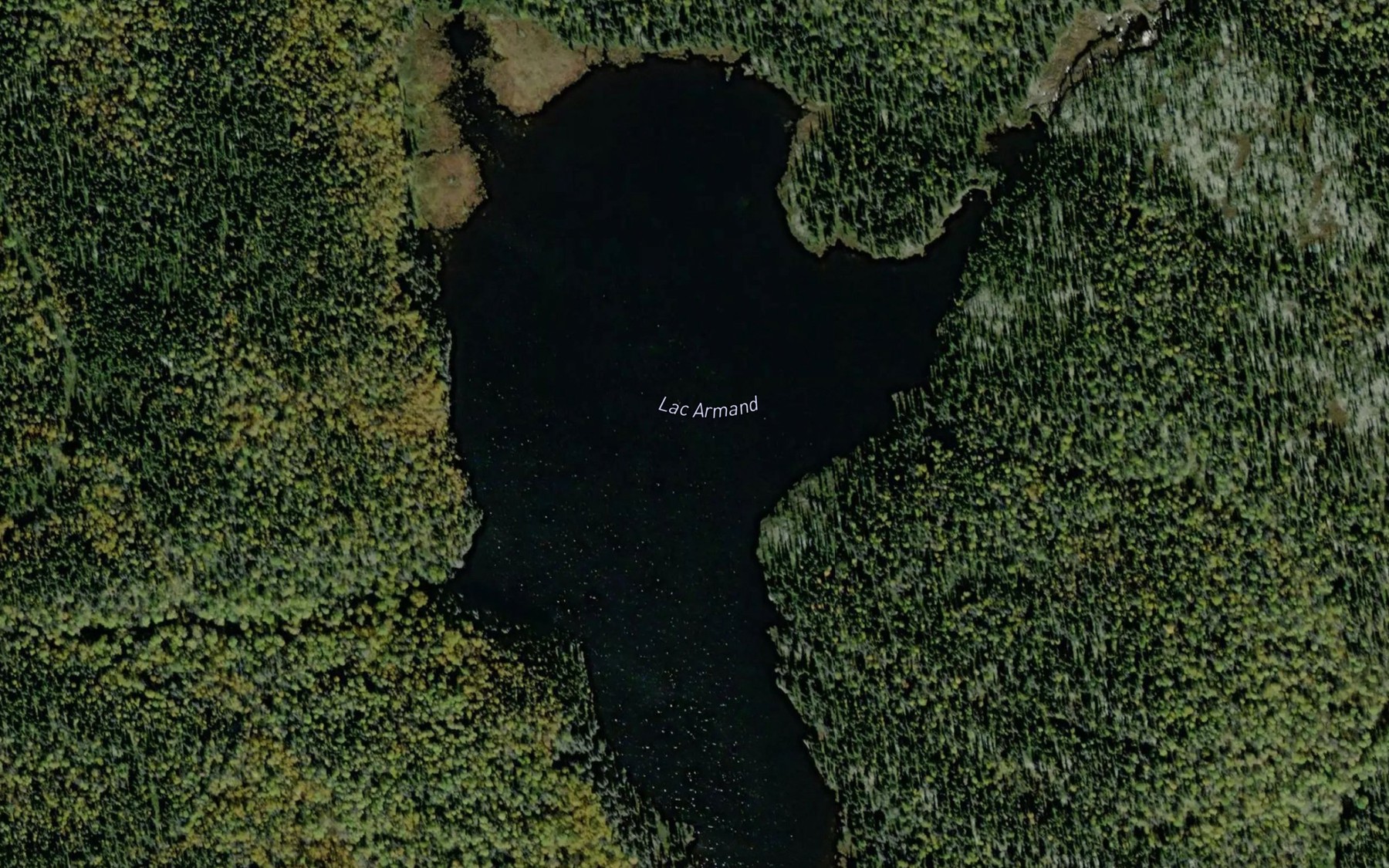 Satellite map of the Lac Armand