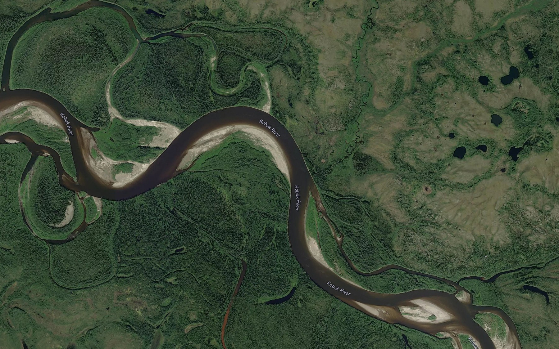 Satellite map of the Kollioksak River