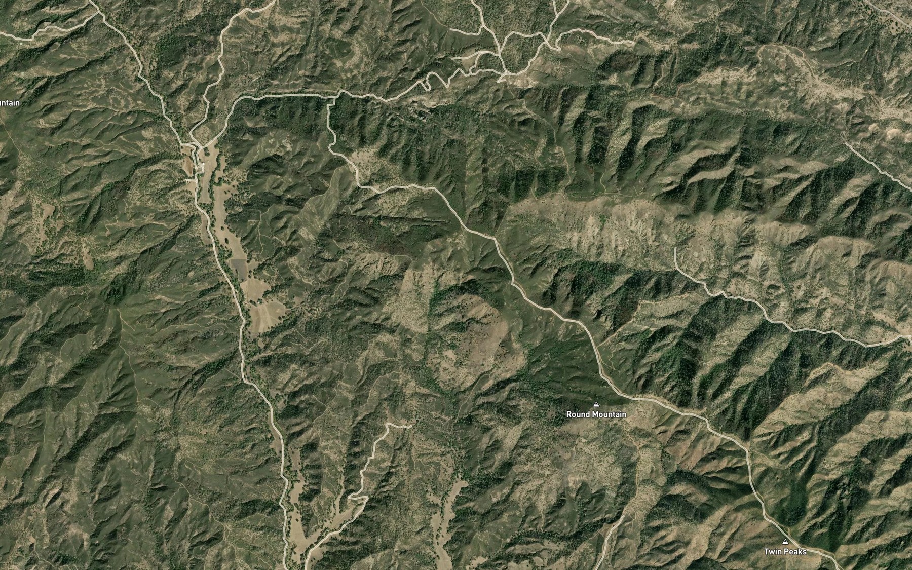 Satellite map of the Bear Spring
