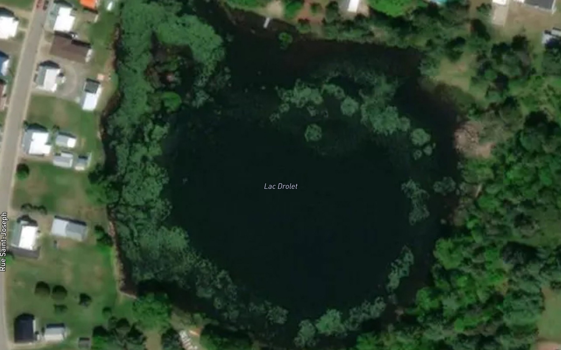 Satellite map of the Lac Drolet