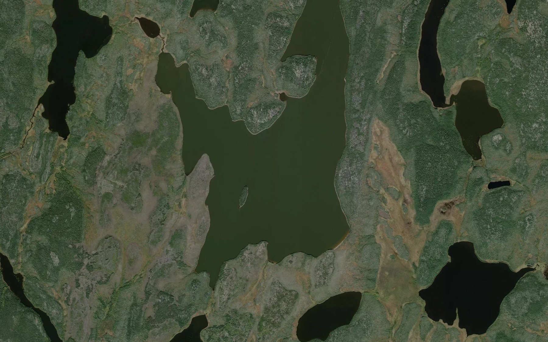 Satellite map of the Boisvert Lake