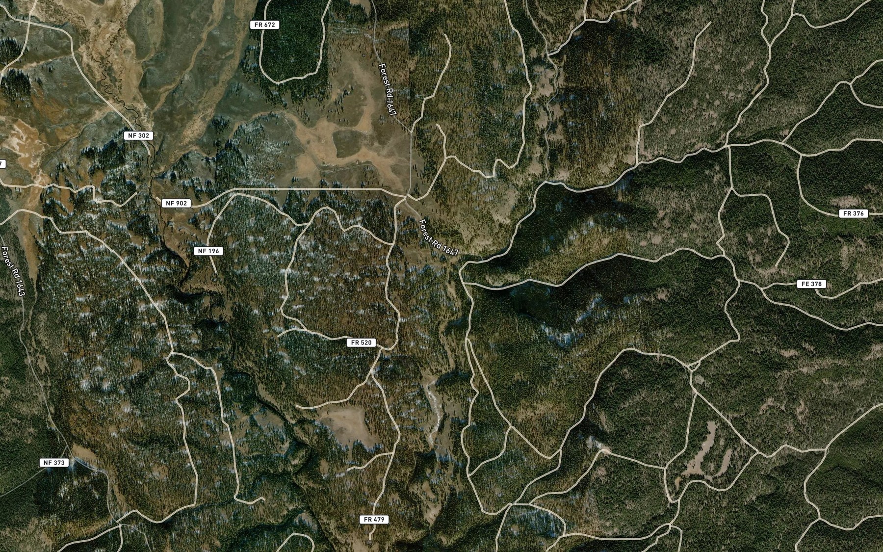 Satellite map of the Larch Creek