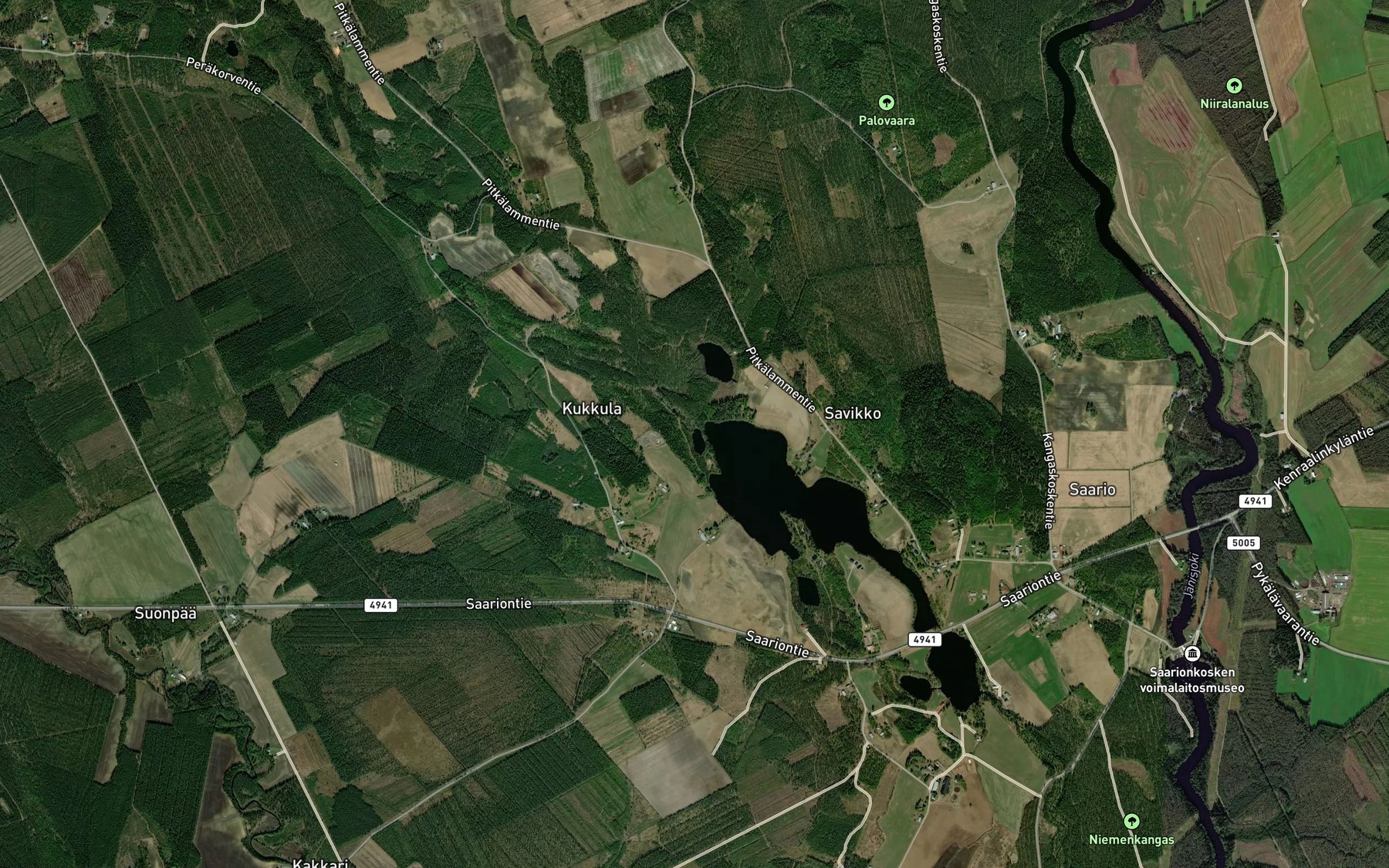 Satellite map of the Mustapuro