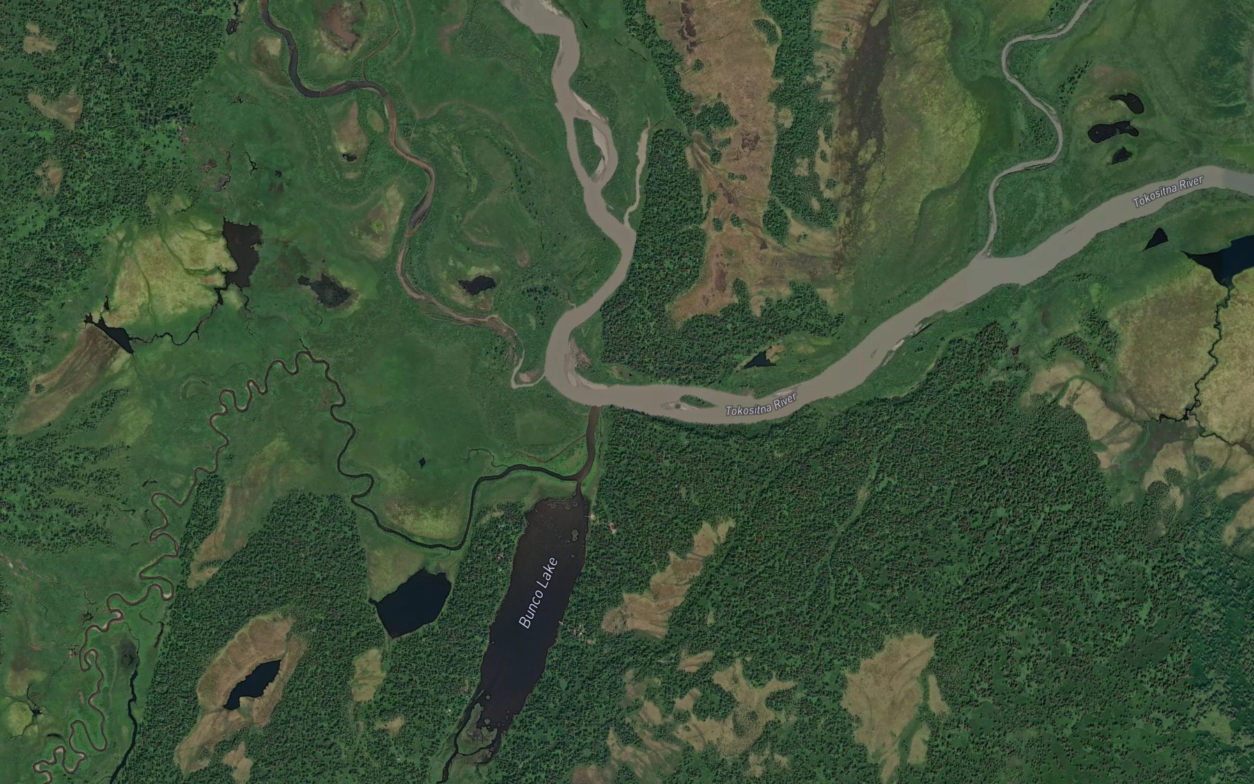 Satellite map of the Bunco Creek