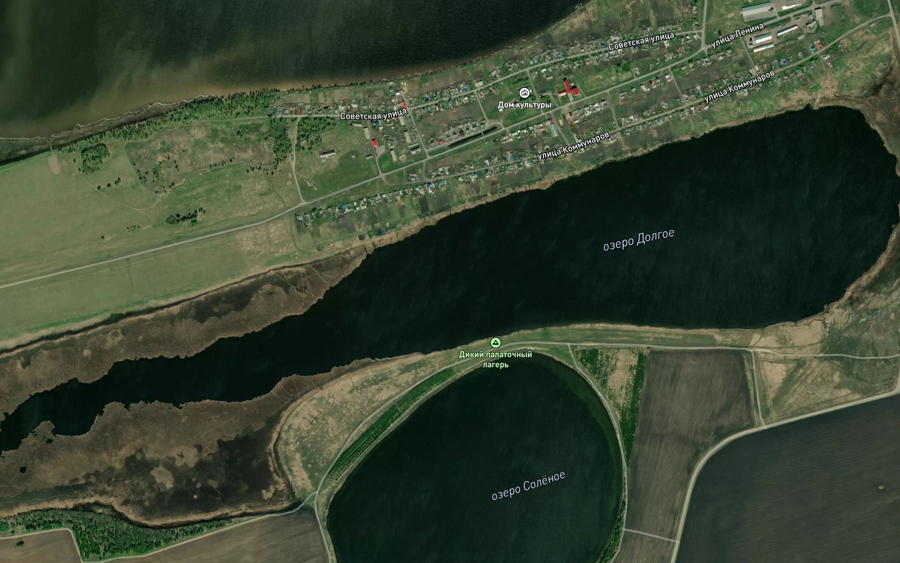 Satellite map of the Ozero Dolgoye