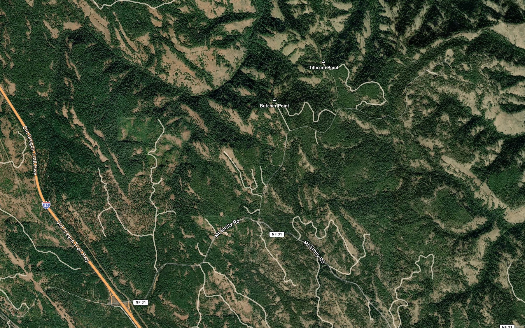 Satellite map of the Four Horse Smith Spring