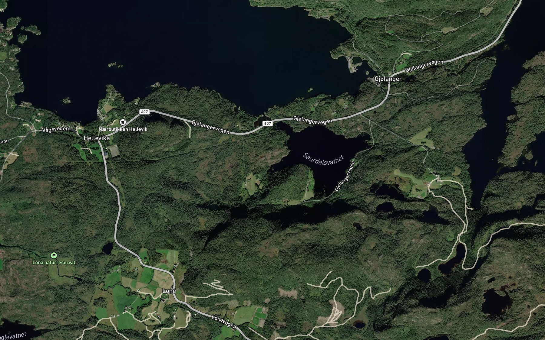 Satellite map of the Melkevika