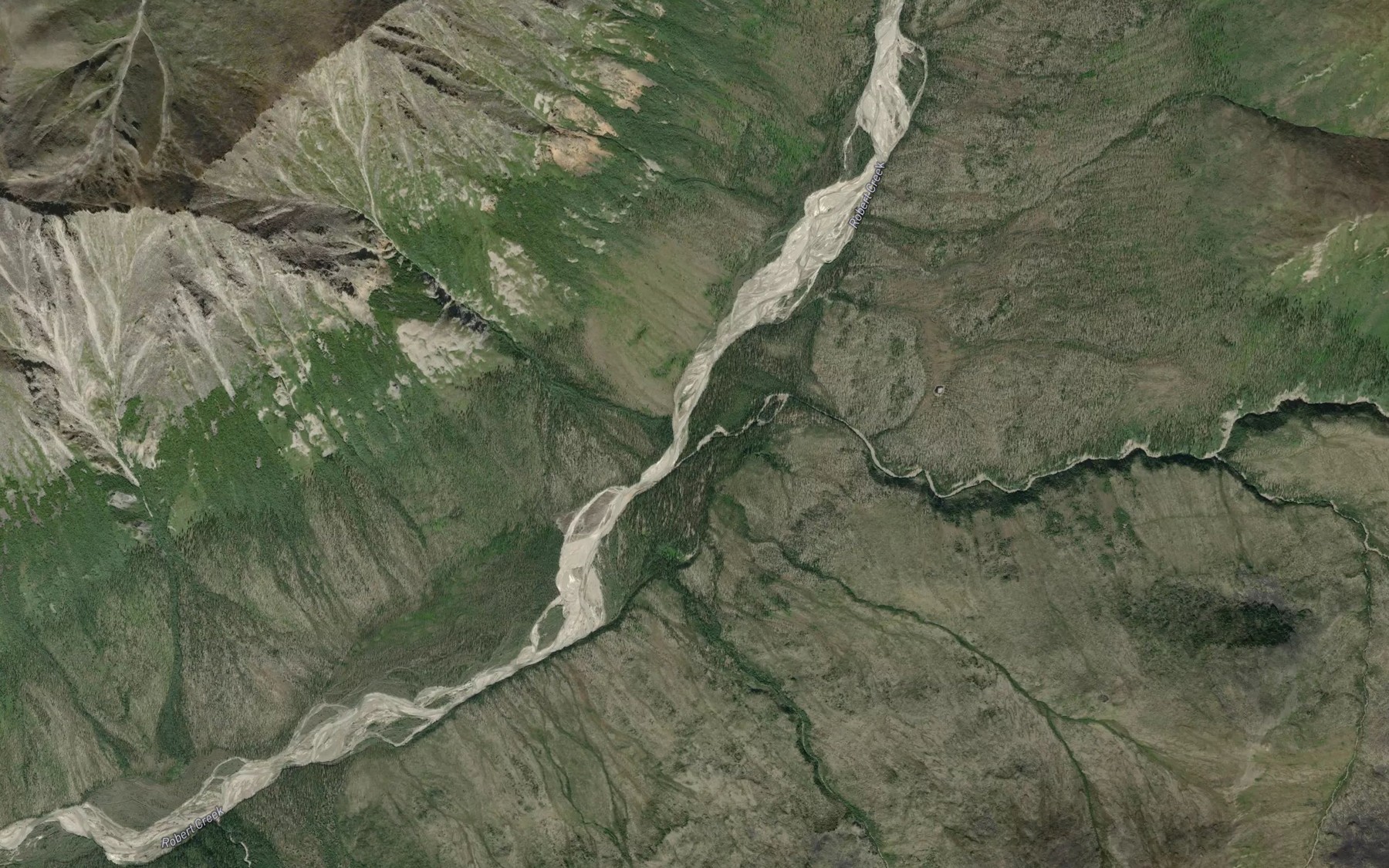 Satellite map of the Willow Creek