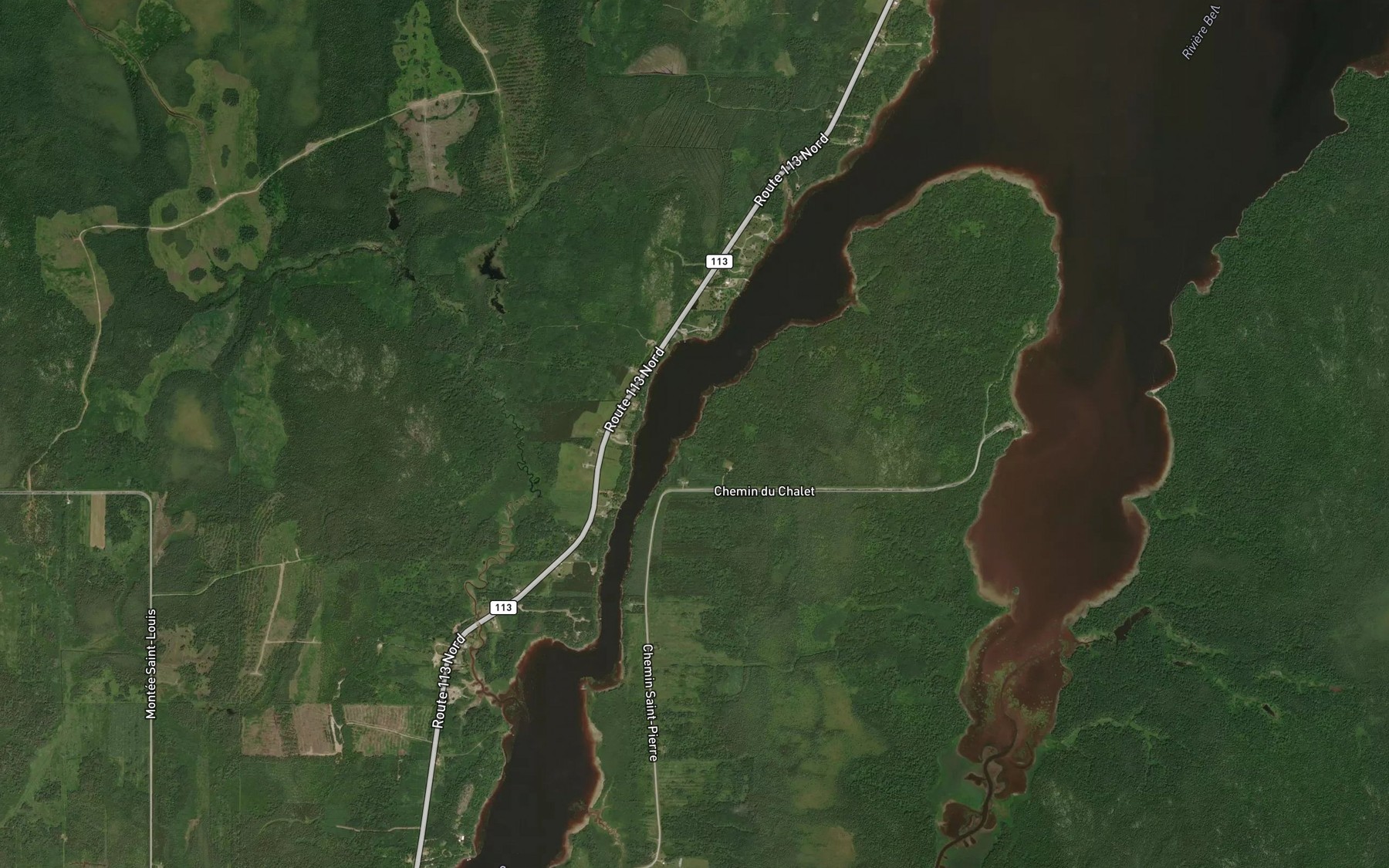 Satellite map of the Ruisseau Brousseau