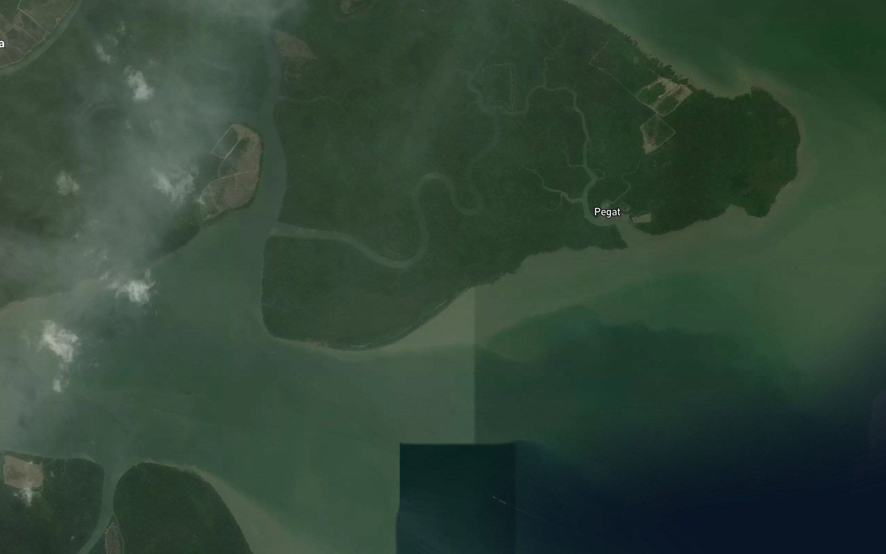 Satellite map of the Muara Pantai