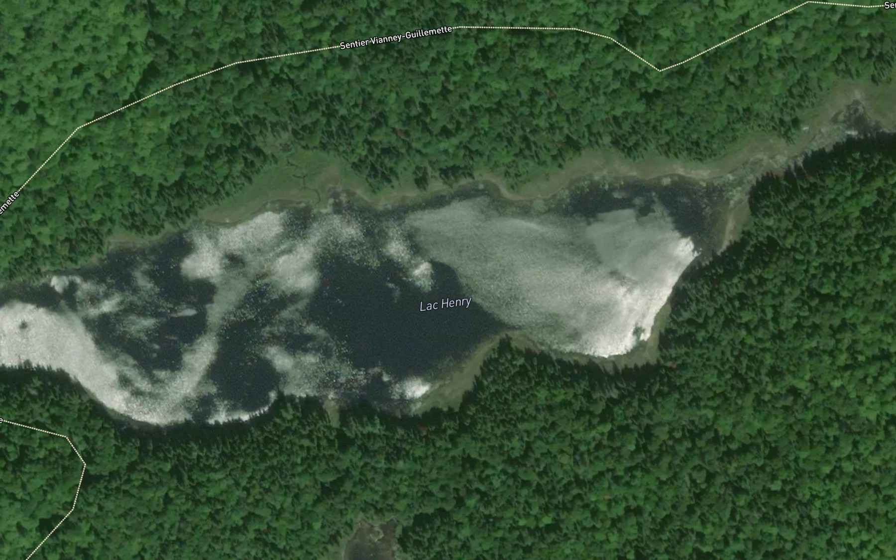 Satellite map of the Lac Henry
