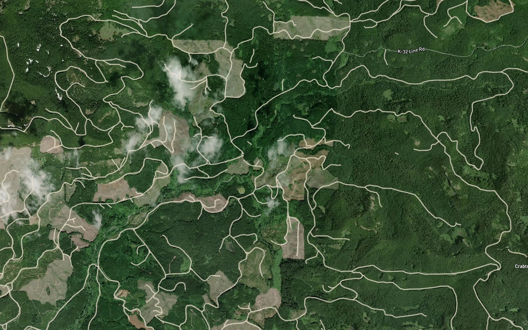 Satellite map of the Bonnie Creek