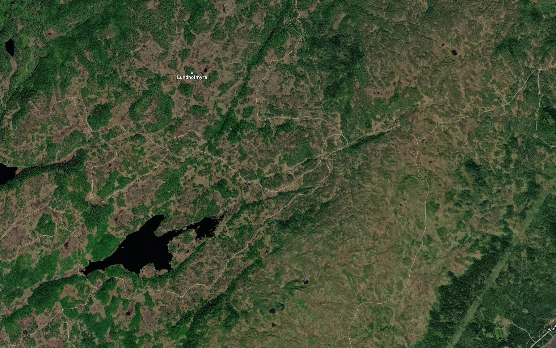 Satellite map of the Skjotingsdalsbekken