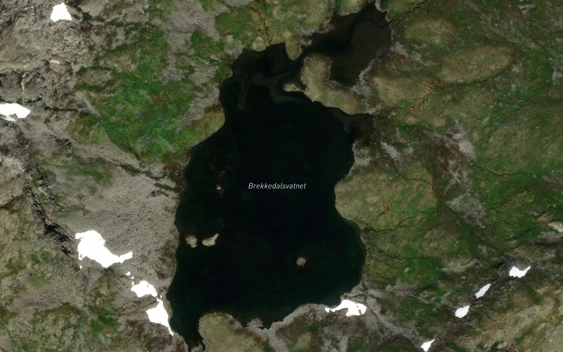 Satellite map of the Brekkedalsvatnet
