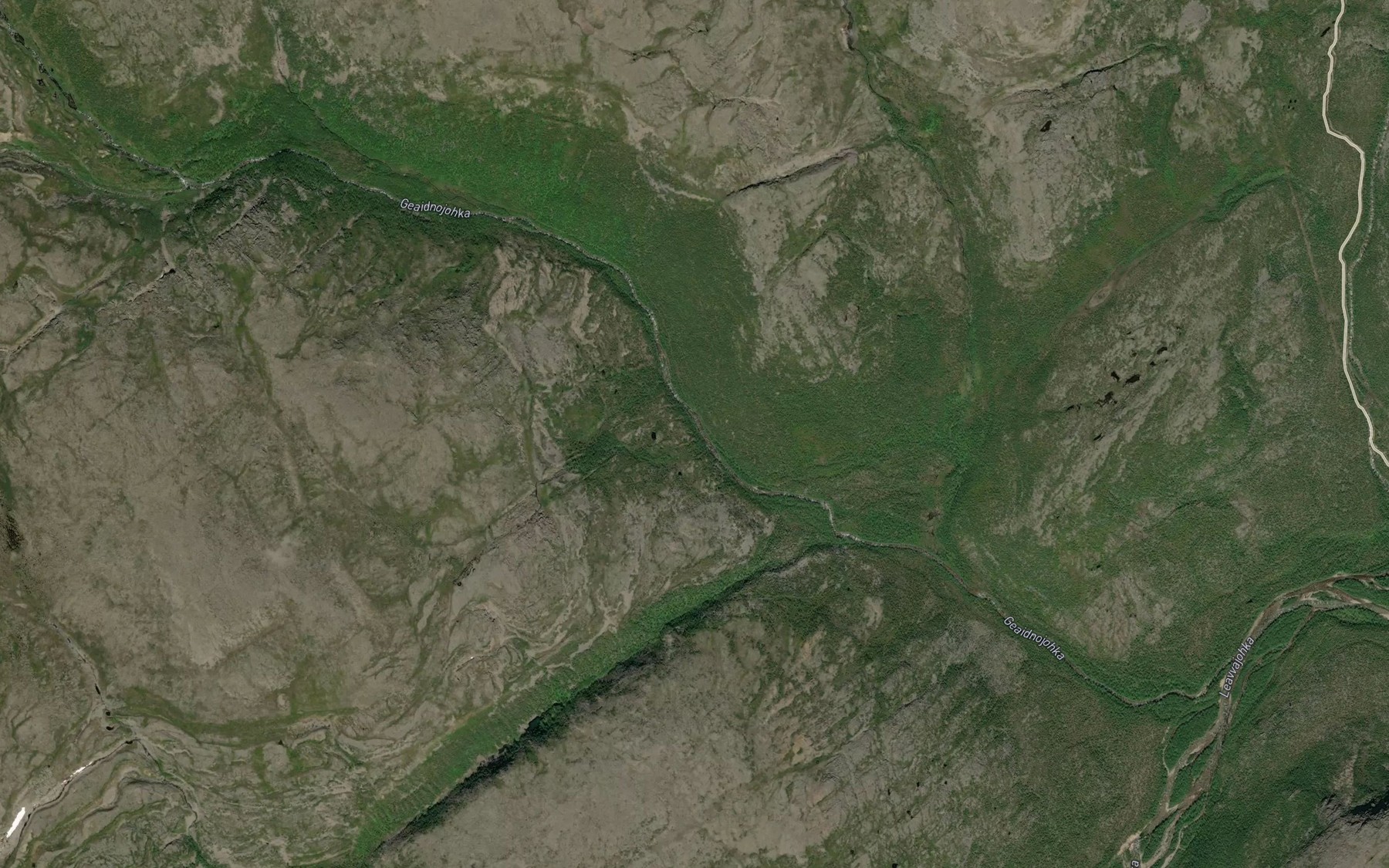 Satellite map of the Geaidnojohka