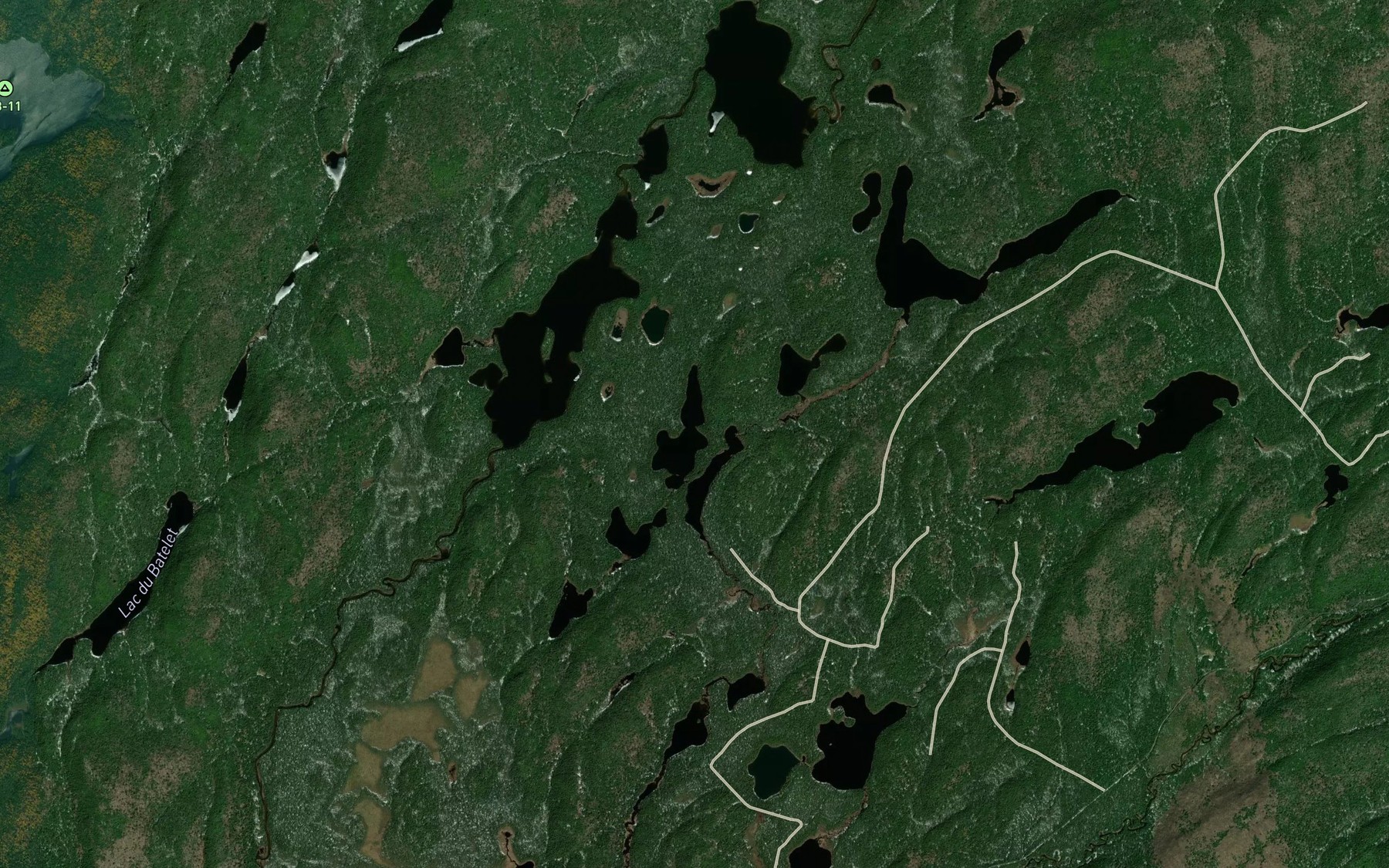 Satellite map of the Lac Taniot