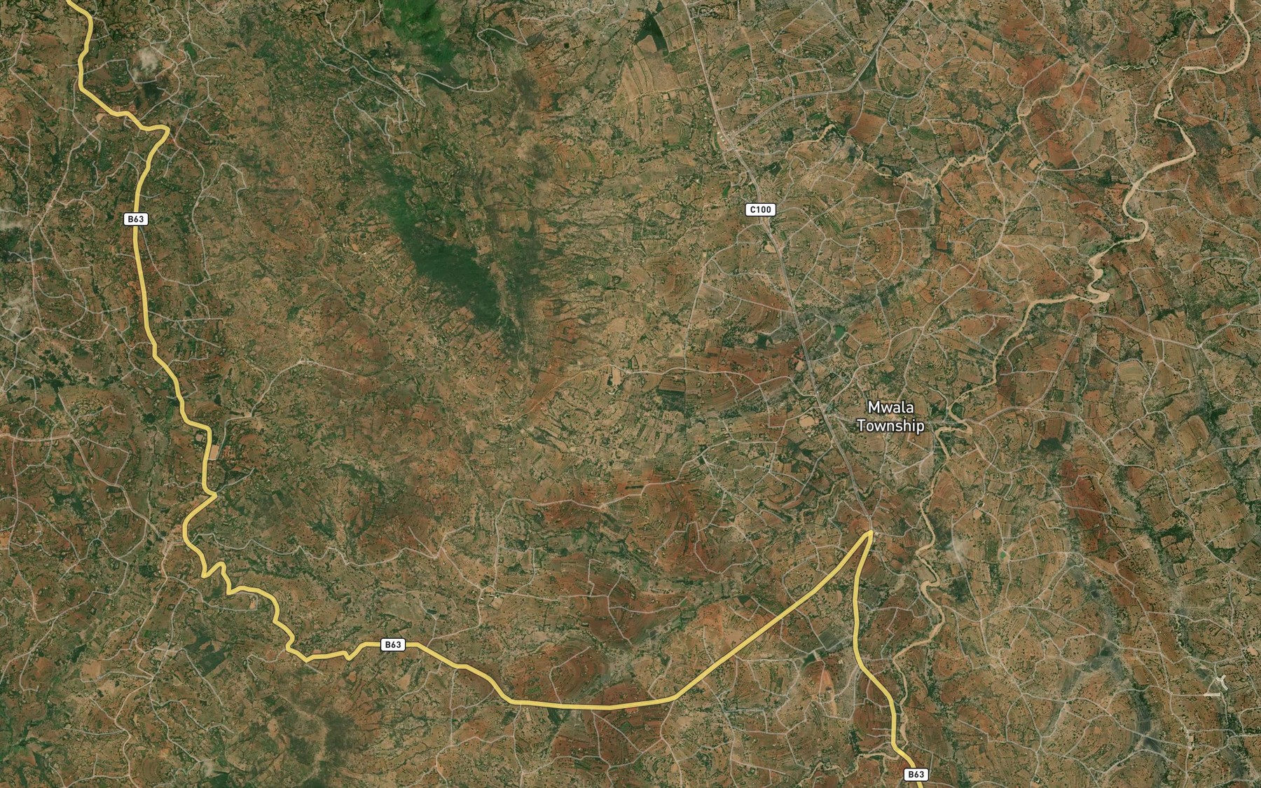 Satellite map of the Kwagunzo Dam