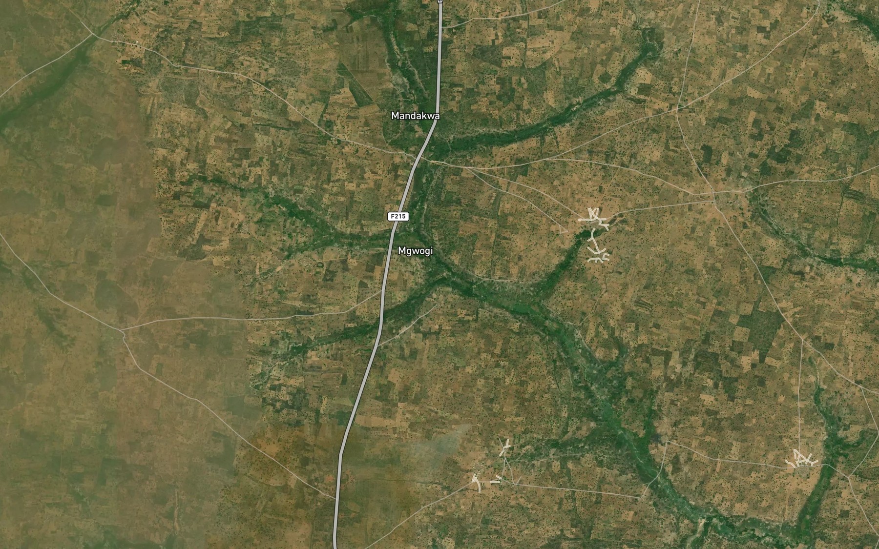Satellite map of the River Pandaragi