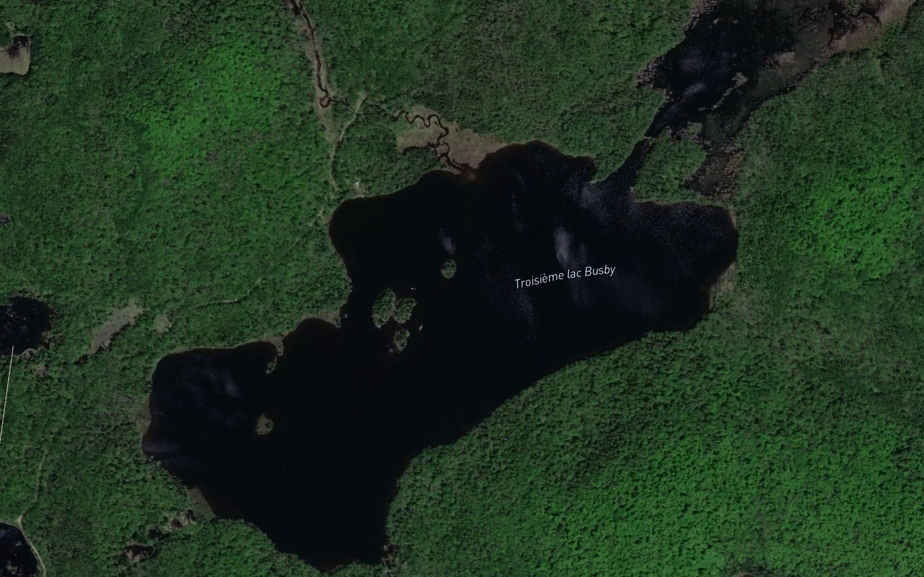 Satellite map of the Troisieme lac Busby