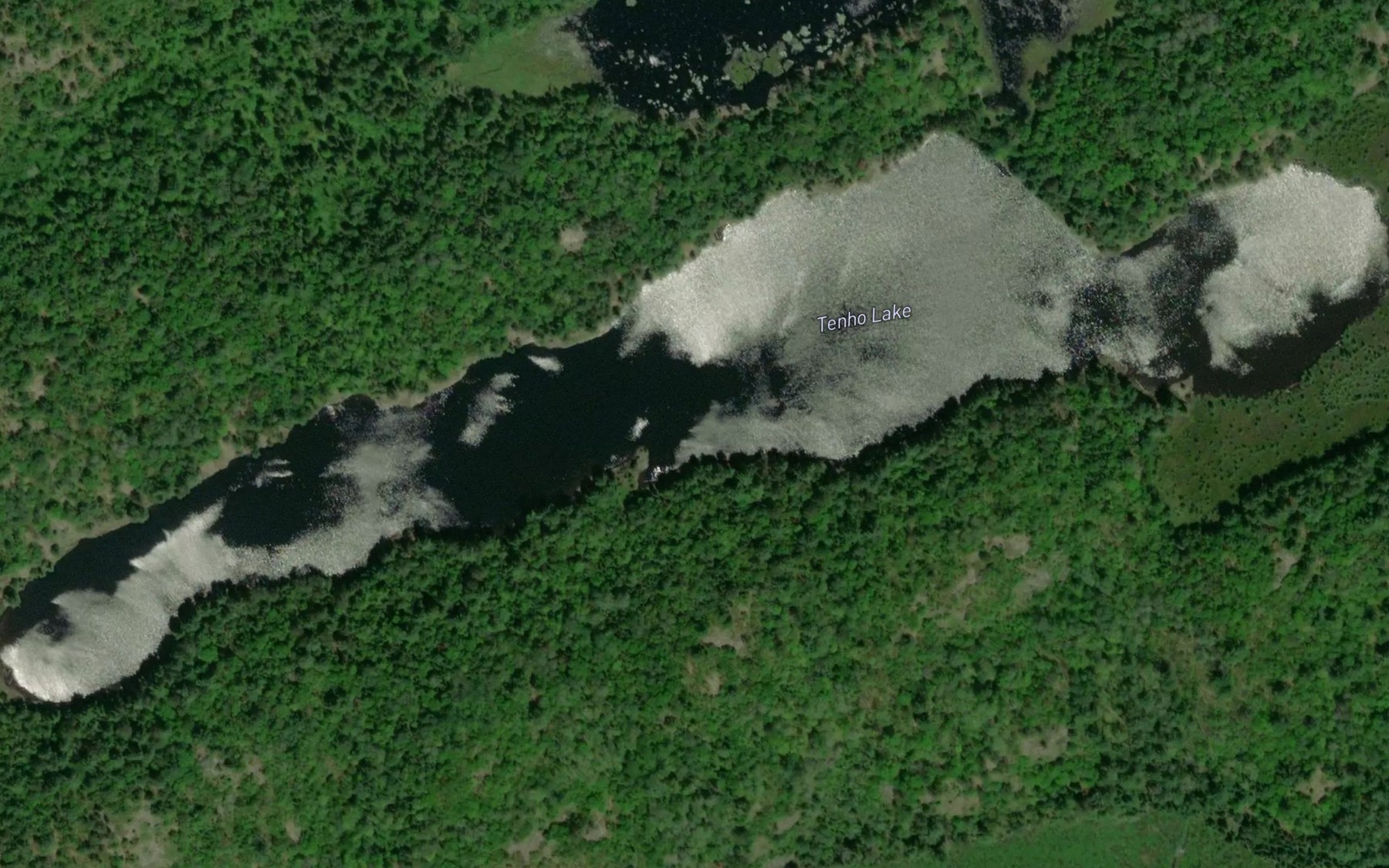 Satellite map of the Tenho Lake