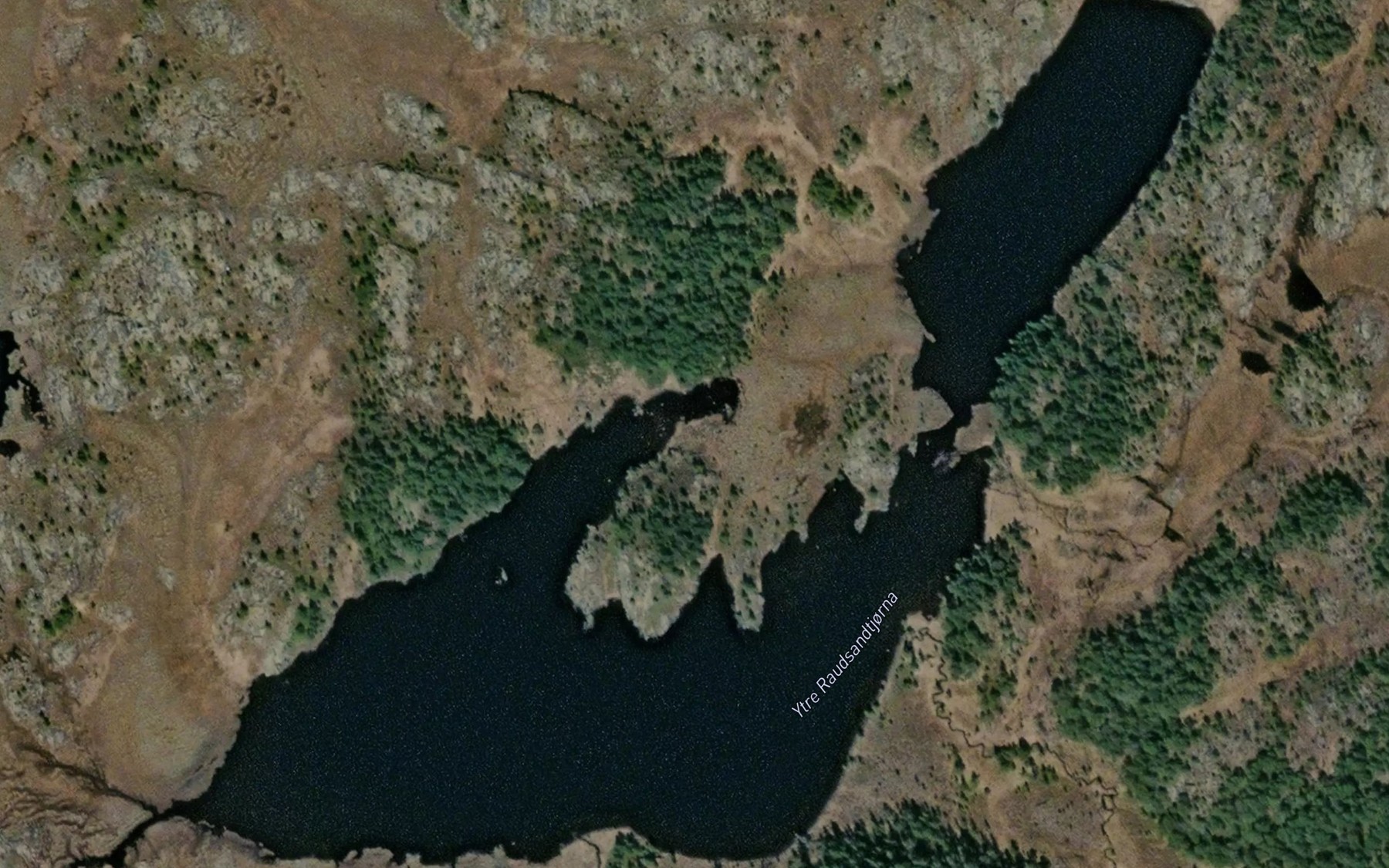 Satellite map of the Ytre Raudsandtjorna