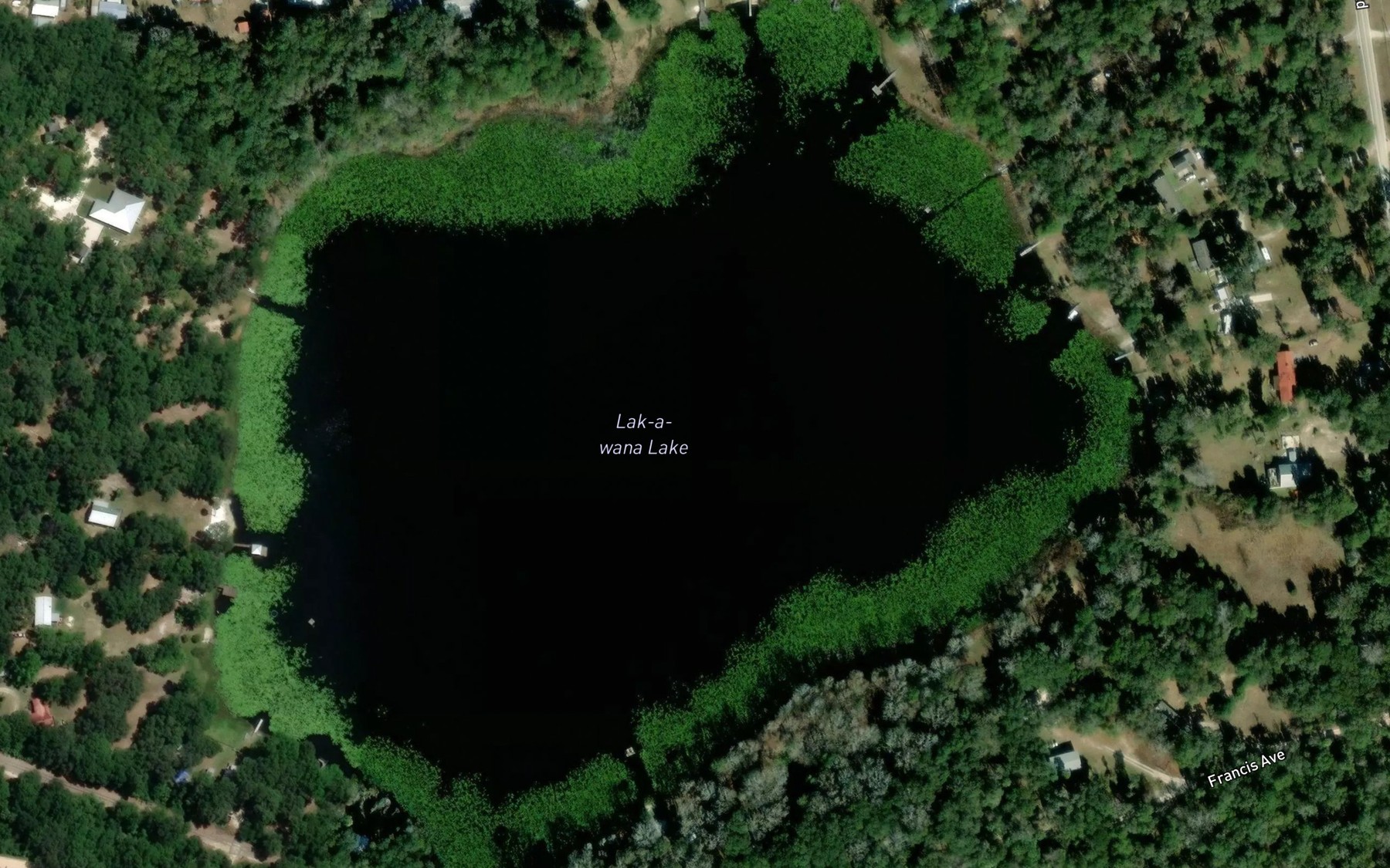 Satellite map of the Lak-a-wana Lake