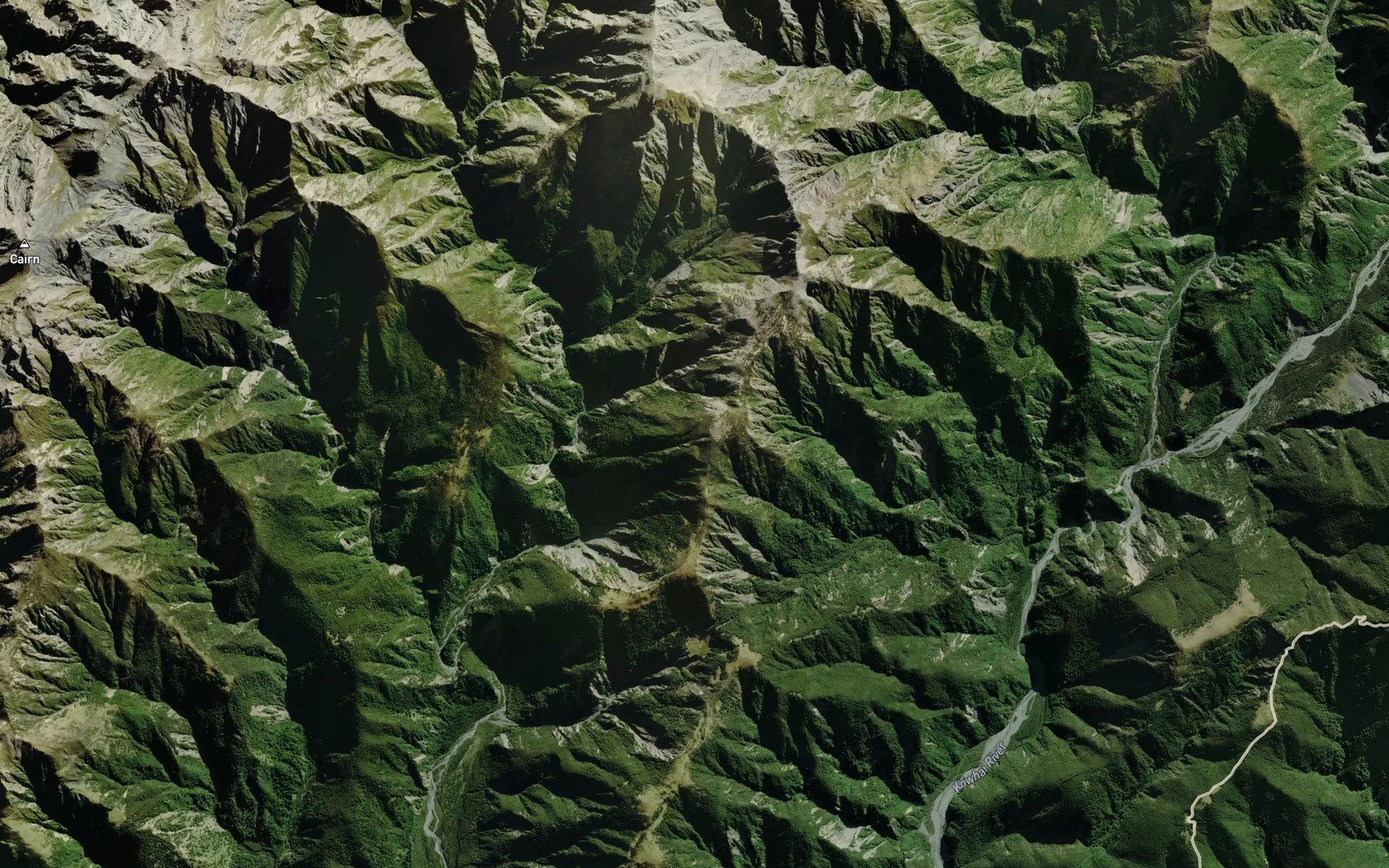 Satellite map of the Rokomaiwhaea Creek