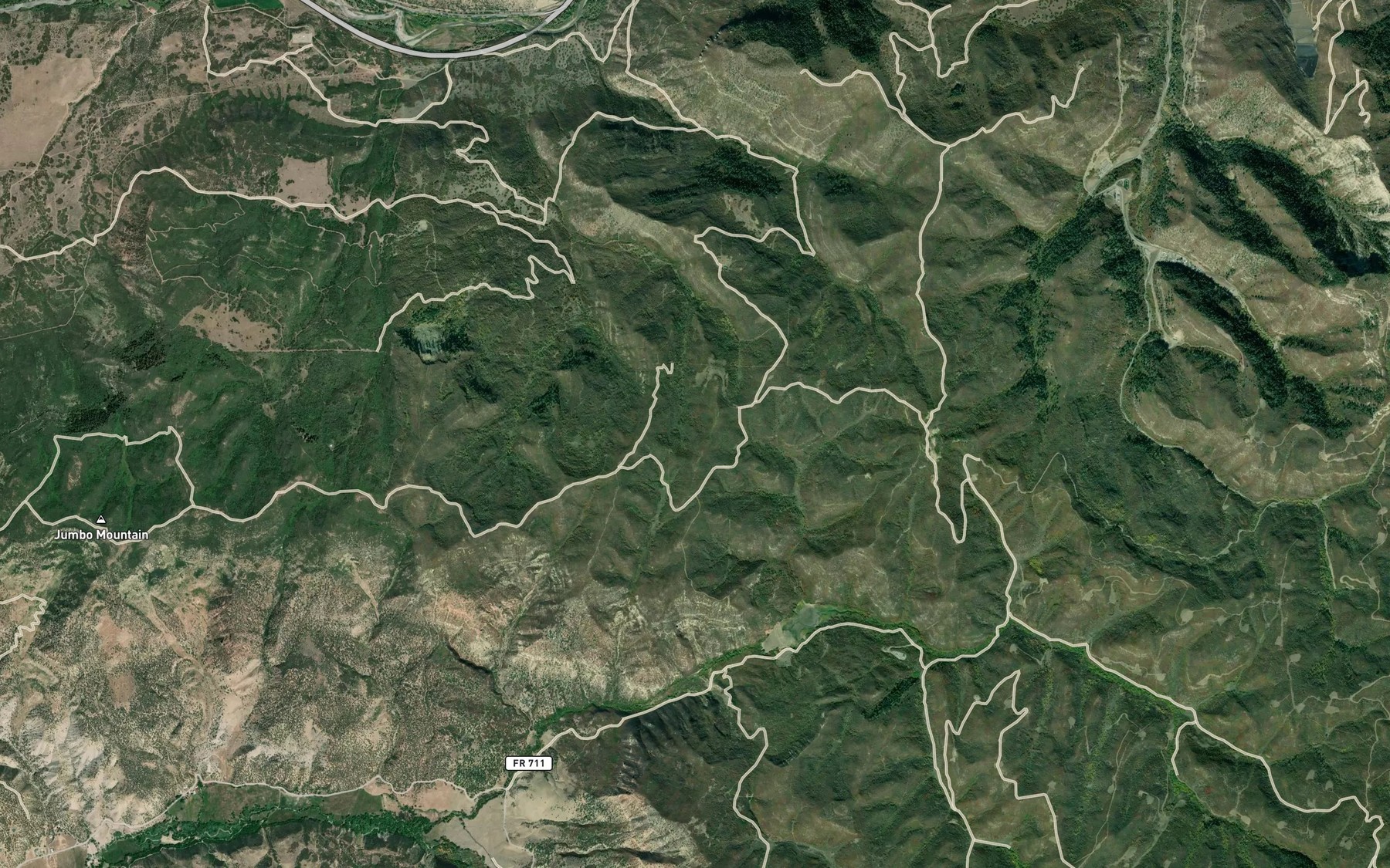 Satellite map of the Spring Creek