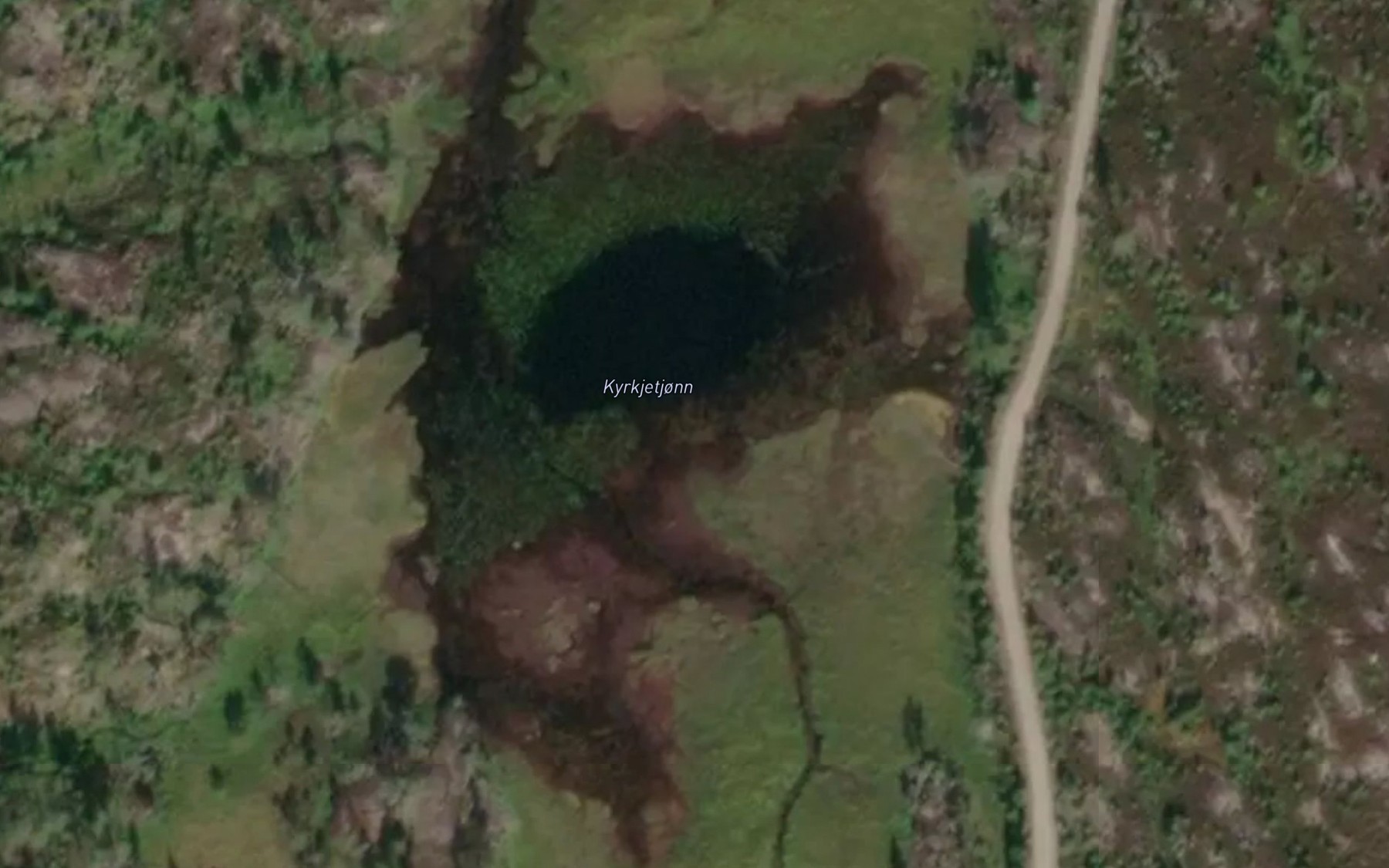 Satellite map of the Kyrkjetjonn