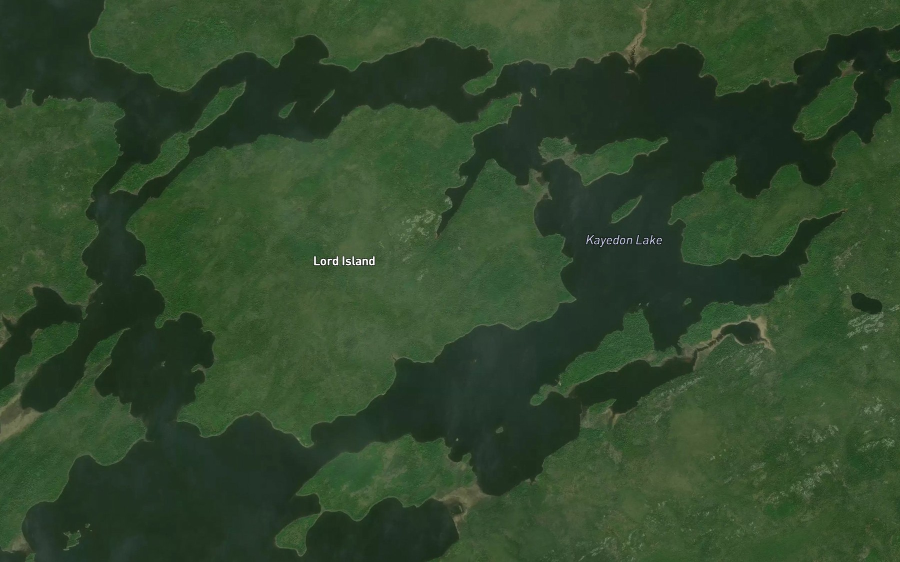 Satellite map of the Kayedon Lake