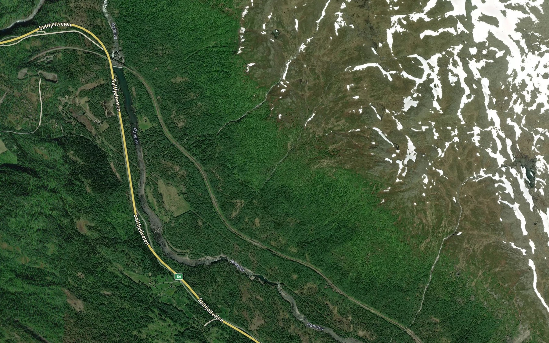Satellite map of the Saeterbekken