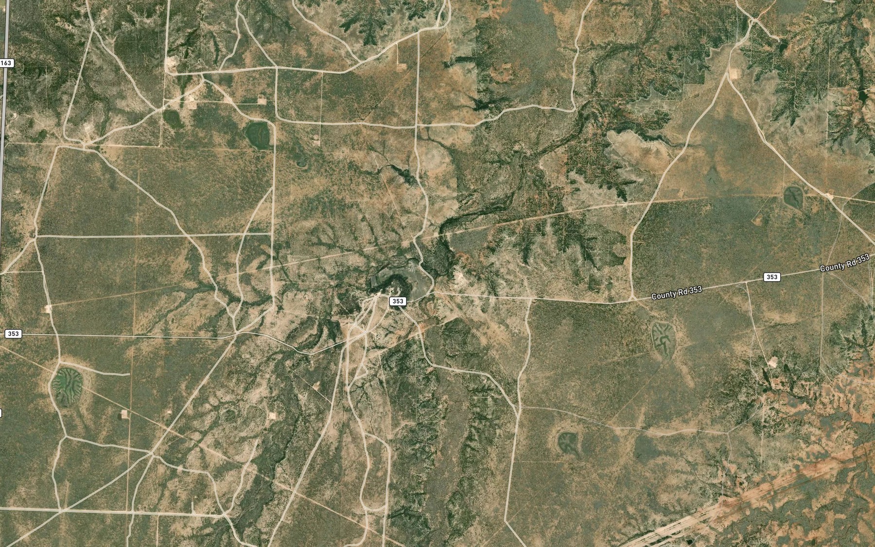 Satellite map of the Little Water Creek